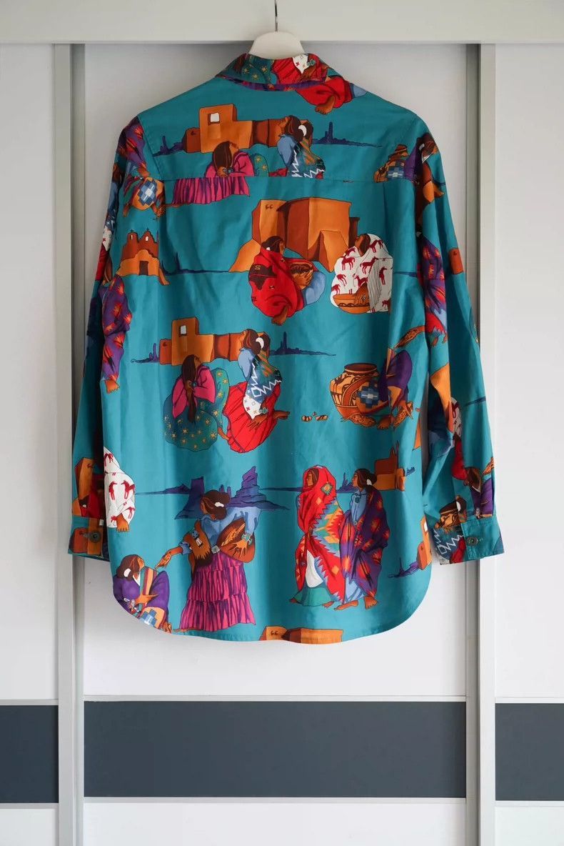 Yohji Yamamoto Yohji Yamamoto Yohji Yamamoto Indian Print Long Sleeve Shi Size US M / EU 48-50 / 2 - 2 Thumbnail