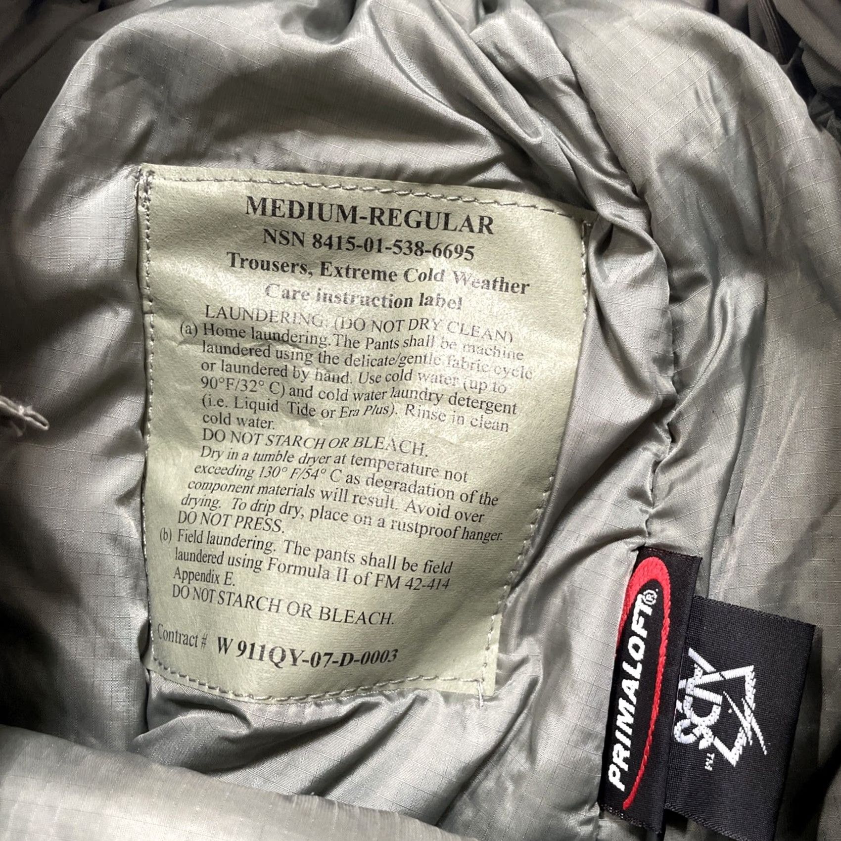 Vintage ADS GEN III Primaloft ECWCS Level 7 Army Pants M Regular Gray USA Army Military NWOT? Size US 31 - 5 Thumbnail
