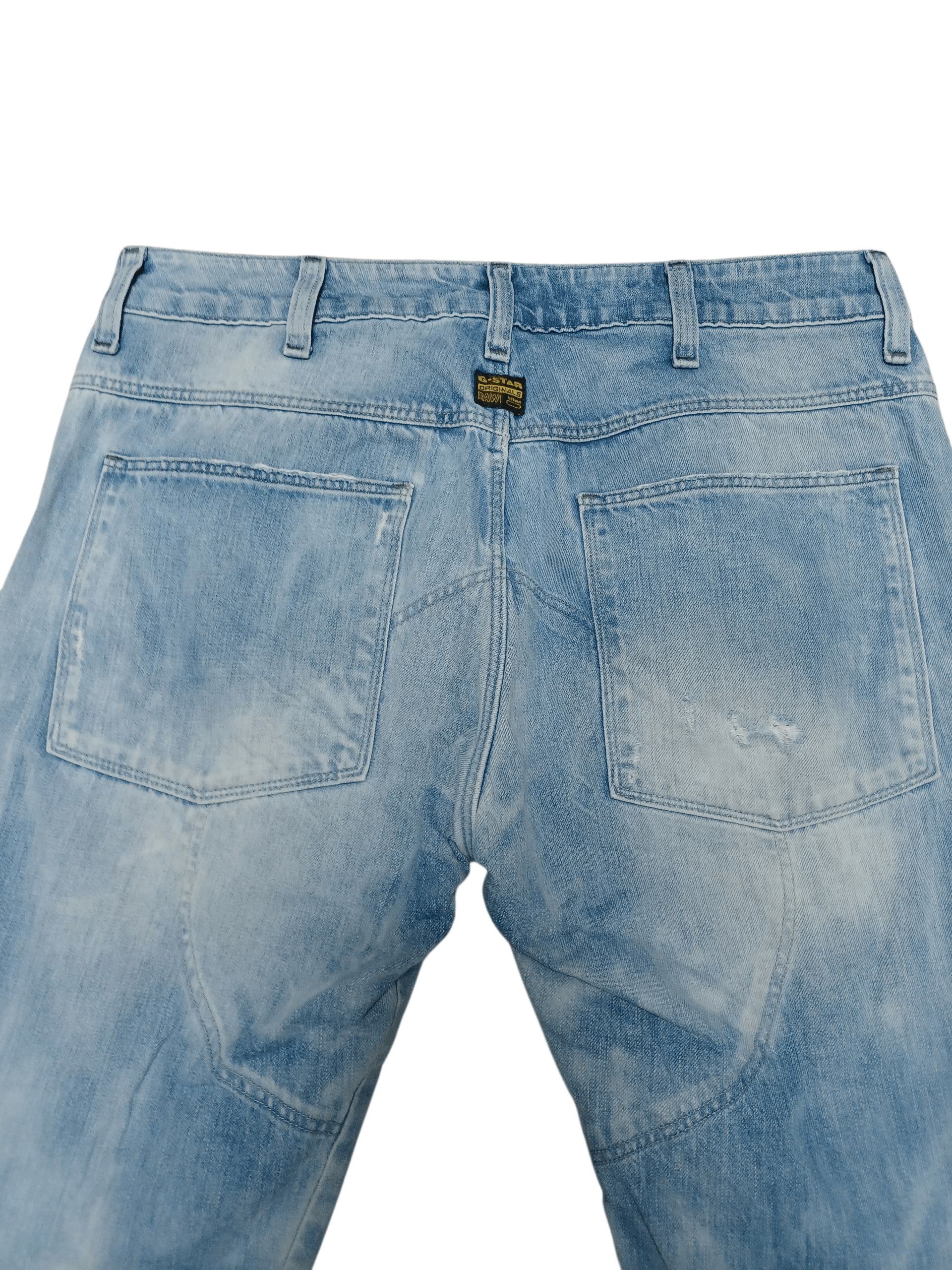 G-Star G STAR RAW DISTRESSED DOUBLE KNEE WASHED JEANS DENIM W33 L34 Size US 33 - 5 Thumbnail