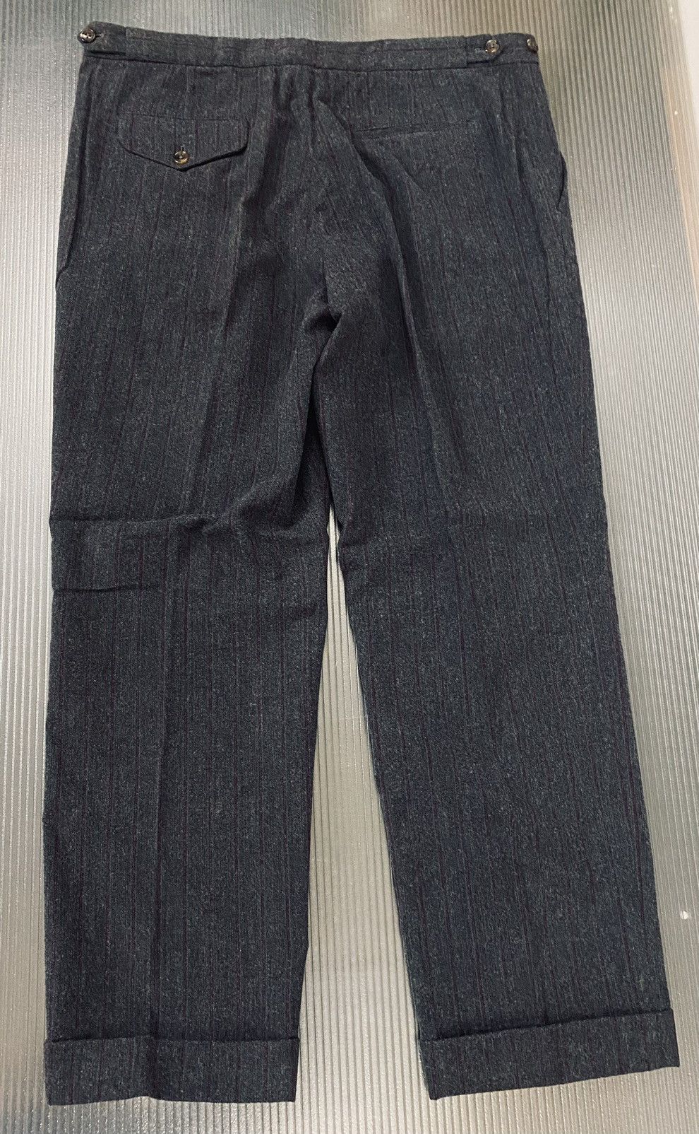 Ann Demeulemeester Ann Demeulemeester char grey striped pants XL NEW Size US 36 / EU 52 - 4 Thumbnail