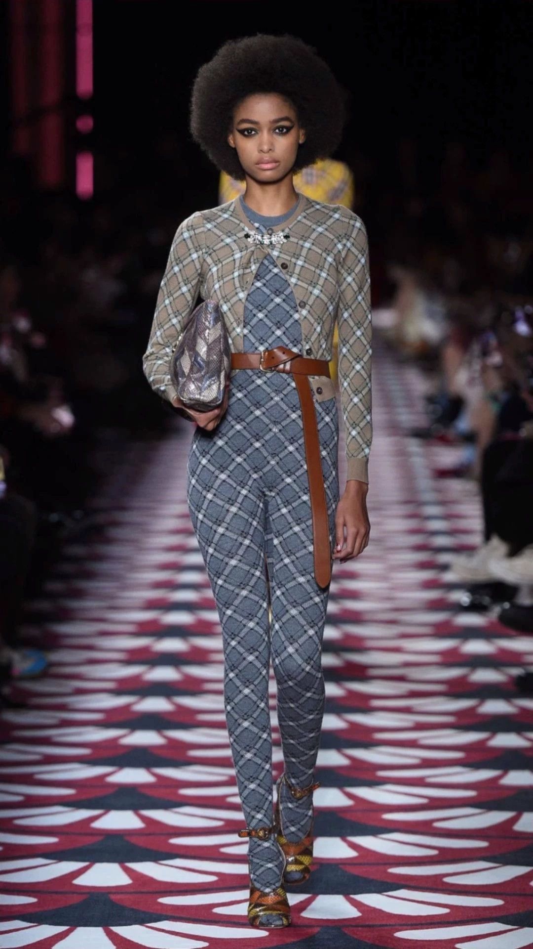 Miu Miu MIU MIU 2020 AW Vintage Wool Check Women's Jumpsuit S Size 26" / US 2 / IT 38 - 1 Thumbnail