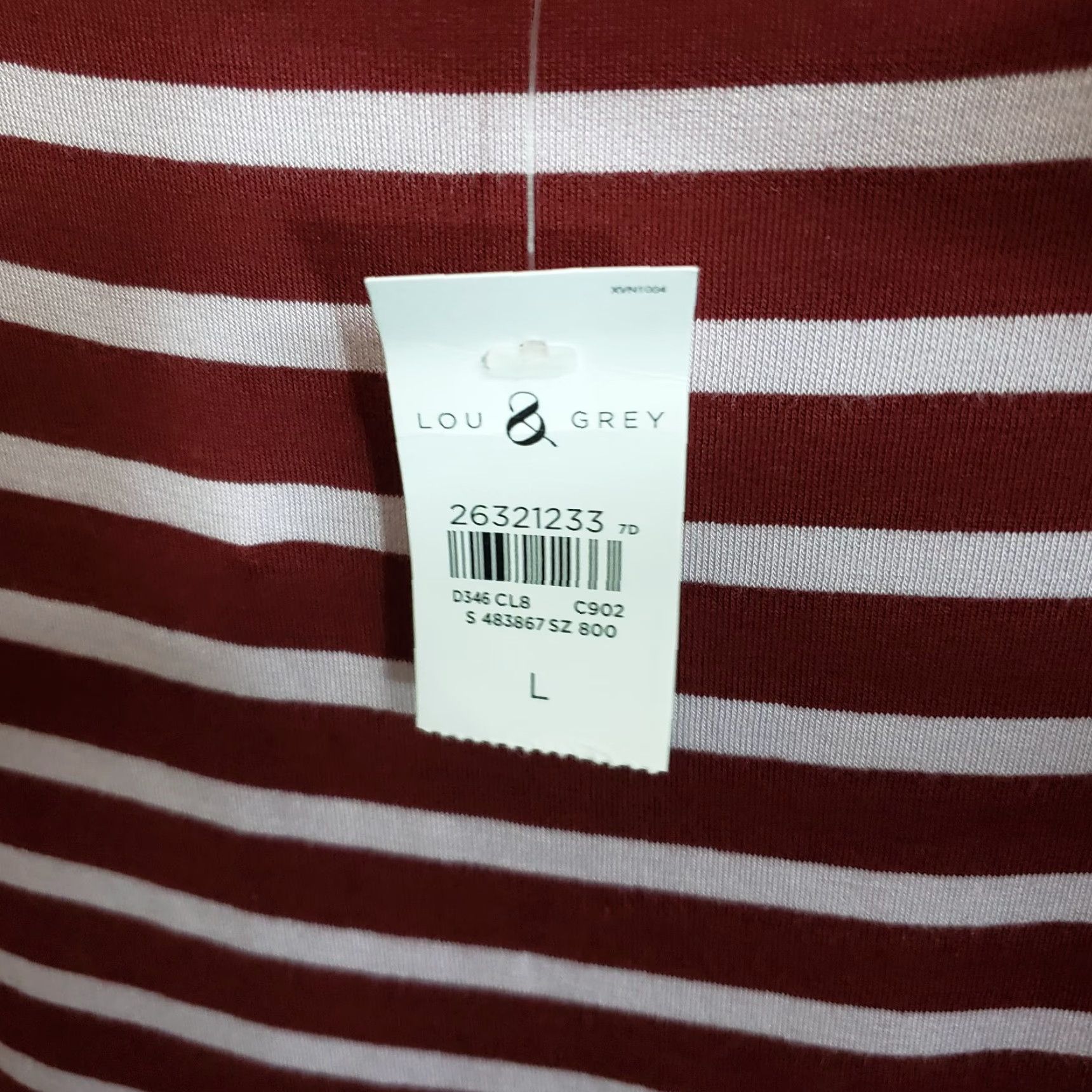 Lou & Grey Lou & Grey Womens Long Sleeve Dress L Striped Rayon Blend Multicolor Casual Mini 90s? Size L / US 10 / IT 46 - 7 Thumbnail