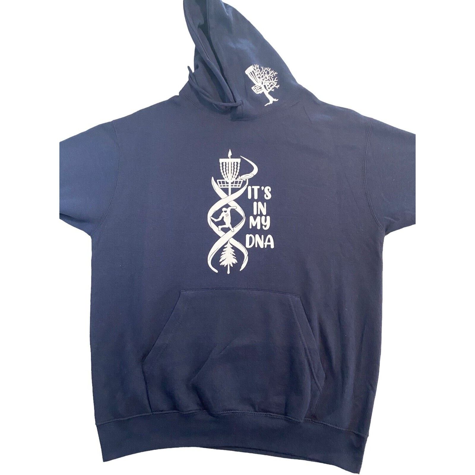 The Unbranded Brand Disc Golf DNA Custom Pullover Hoodie Size L Navy Blue Size US L / EU 52-54 / 3 - 4 Thumbnail