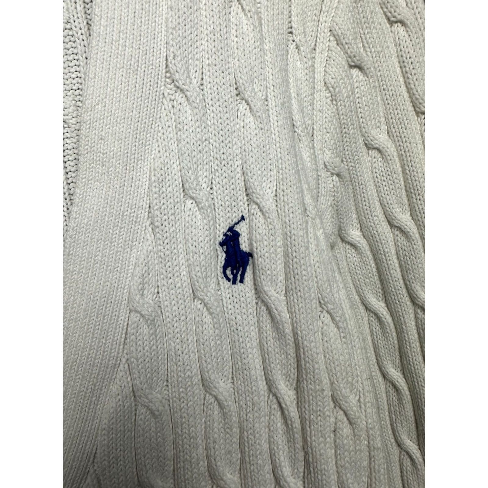 Polo Ralph Lauren Polo Ralph Lauren Womens Knit Cardigan XL White Logo Knit Sweater Size XL / US 12-14 / IT 48-50 - 3 Thumbnail