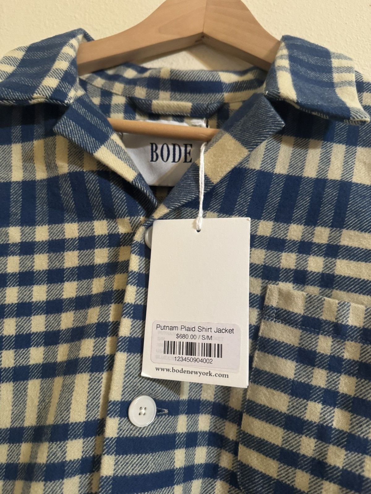 Bode Bode New Putnam Plaid Shirt Jacket Button Up Blue S/M Size US M / EU 48-50 / 2 - 3 Thumbnail