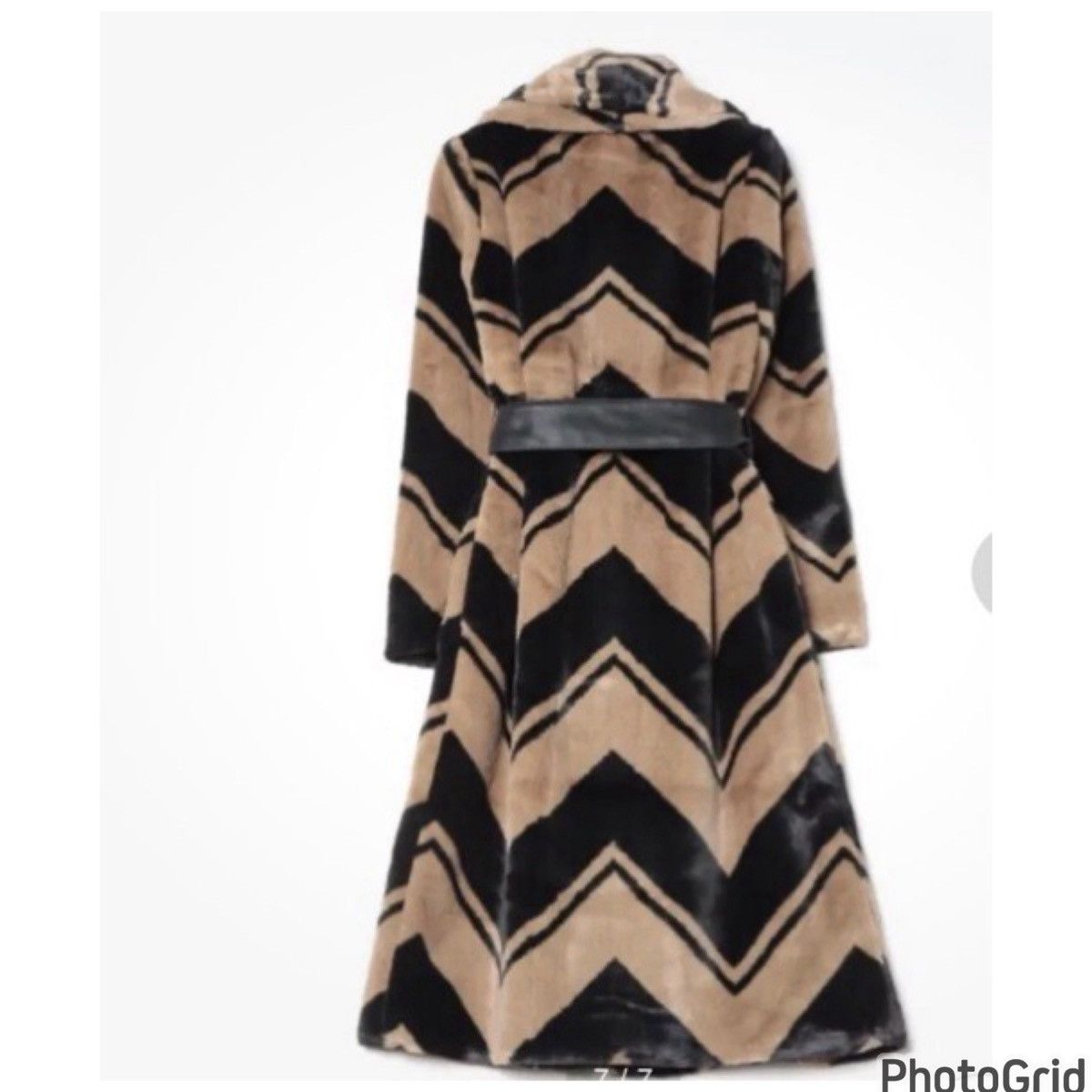 Banana Republic Banana Republic Faux Fur Coat with Leather Belt Size S / US 4 / IT 40 - 14 Thumbnail