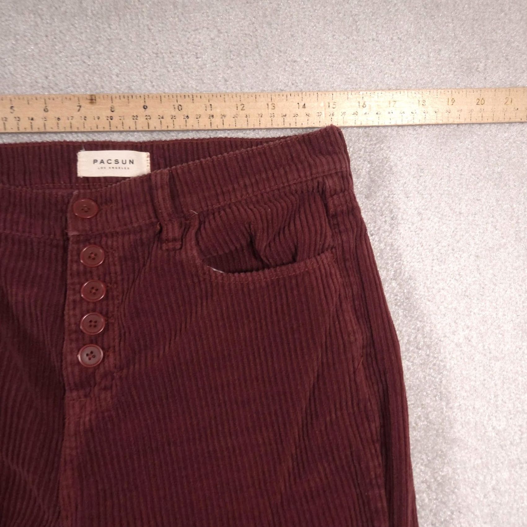 Pacsun VINTAGE PacSun Pants Womens 30 Red Corduroy High Rise Button Fly Ankle Tapered Size 30" / US 8 / IT 44 - 7 Thumbnail