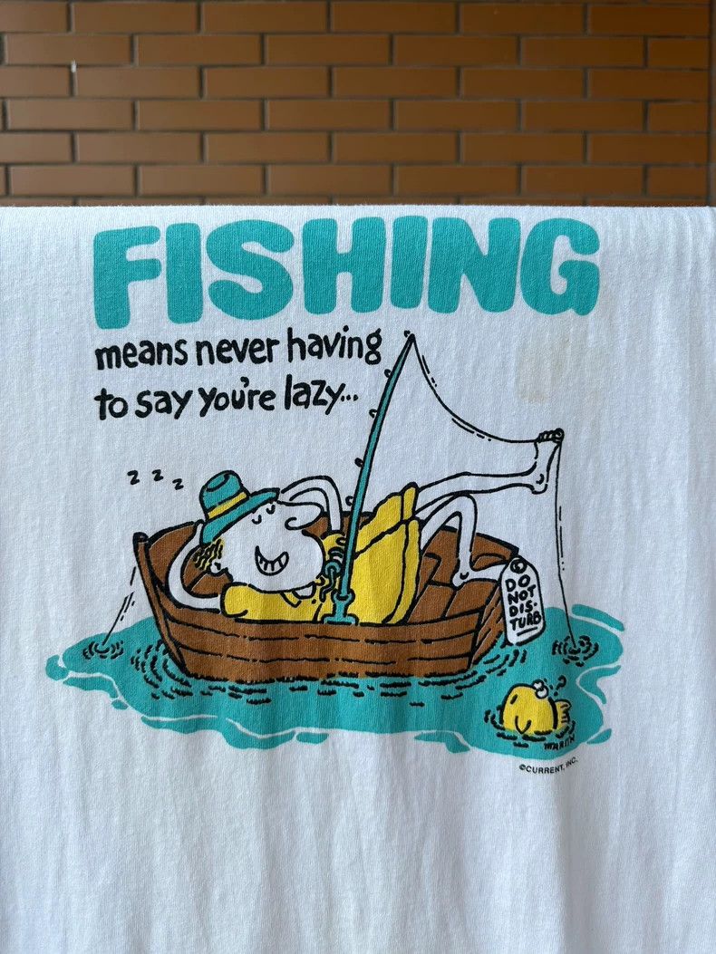 Vintage Vintage Tee 90s Fishing 2505-Nextarrow Size US XL / EU 56 / 4 - 4 Thumbnail