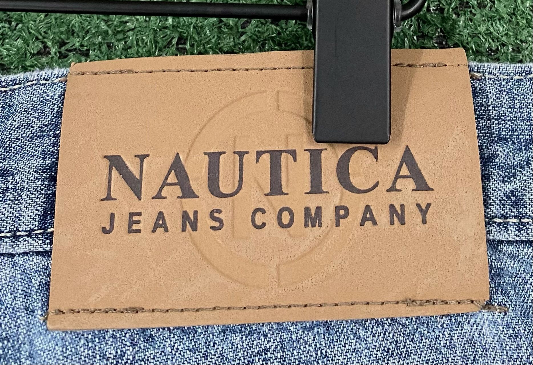 Nautica 90’s Nautica Logo Denim Jean Carpenter Shorts Jorts 34 Size US 34 / EU 50 - 8 Thumbnail