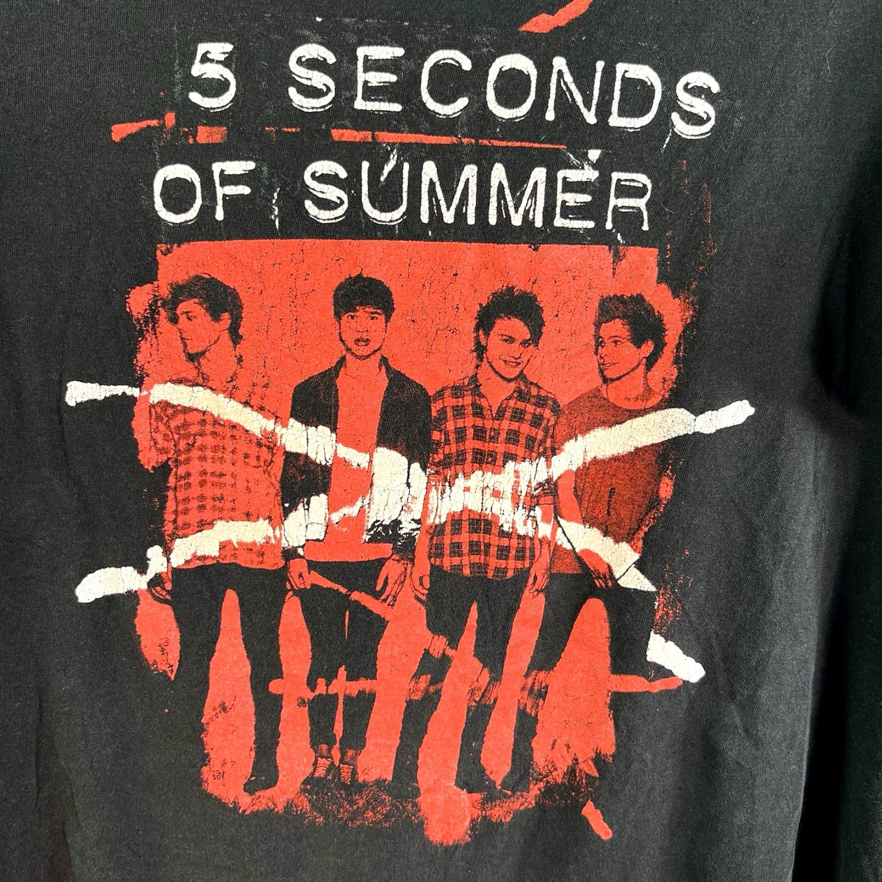 Vintage VINTAGE Bay Island Men’s T-Shirt S Black Graphic Print Band 5 Seconds of Summer Music Rock Short Sleeve Size US S / EU 44-46 / 1 - 2 Thumbnail