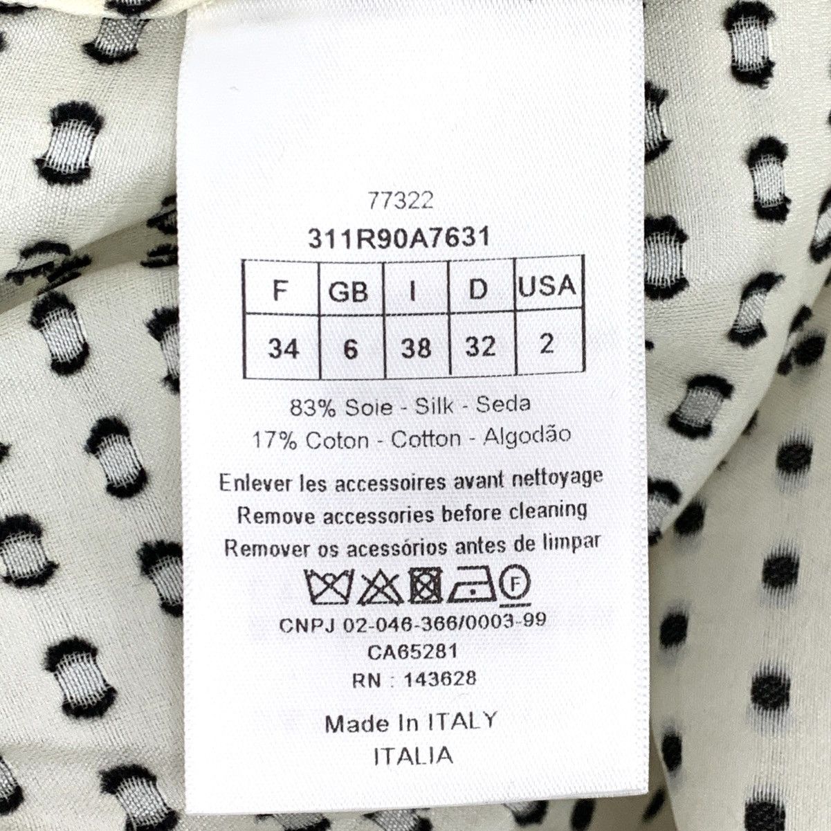Dior Dior All-over Polka Dot Silk Lapel Short Sleeve Dress K26WX Size XS / US 0-2 / IT 36-38 - 6 Thumbnail