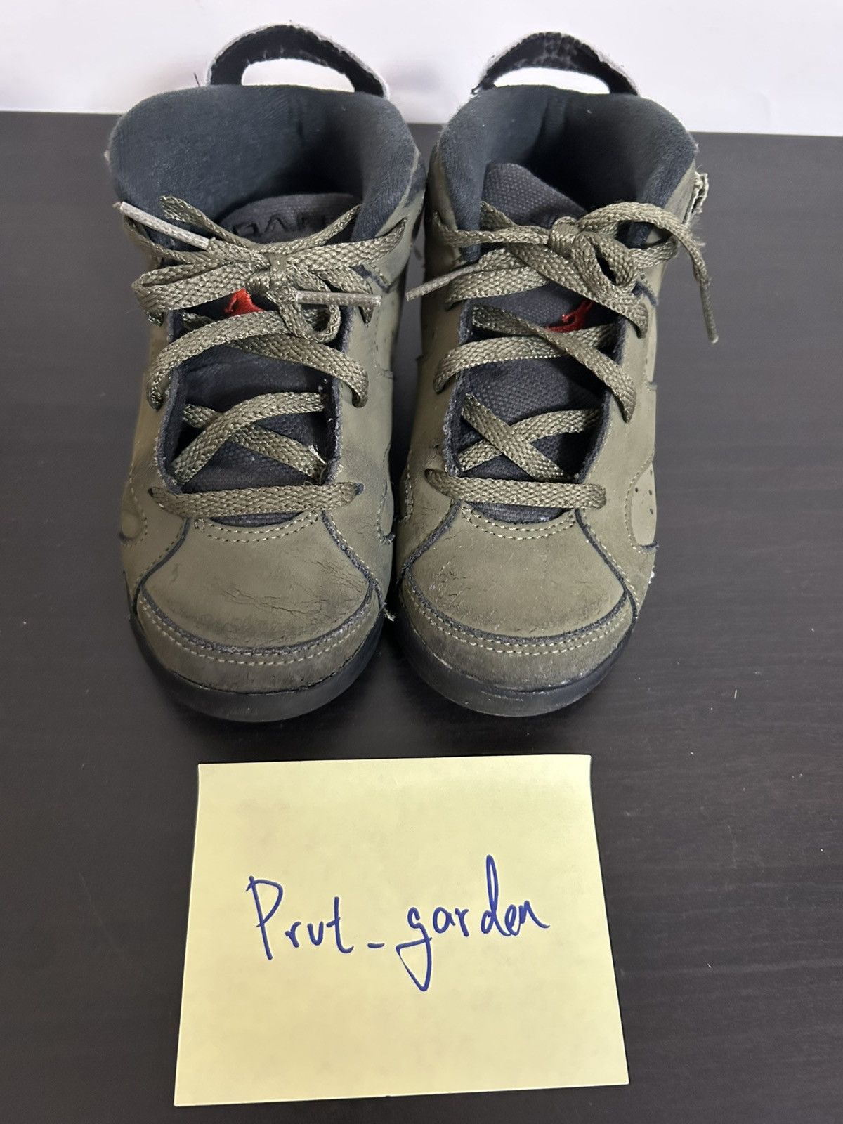 Nike (Kids) Nike Jordan 6 Travis Olive TD 10C Size US 5 / EU 37 - 4 Thumbnail