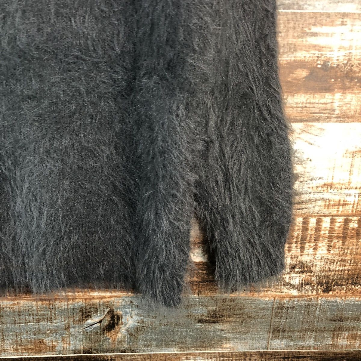 Japanese Brand DL Khalita Gray Mohair shaggy fur Knitwear #C391 Size M / US 6-8 / IT 42-44 - 8 Thumbnail