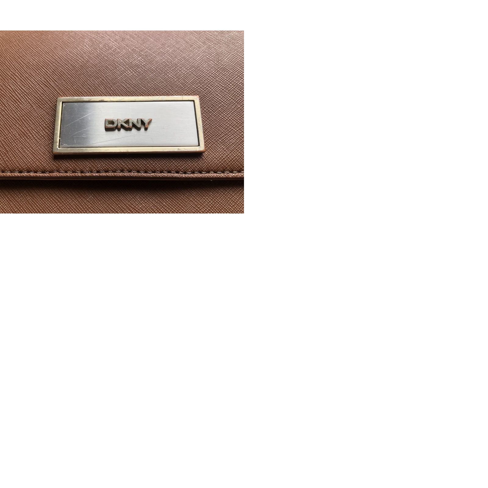 DKNY DKNY Purse Shoulder Bag Brown 4042 100% Genuine Leather 9in x 6in With Strap Womens Vintage? (No N/A) Size ONE SIZE - 12 Thumbnail