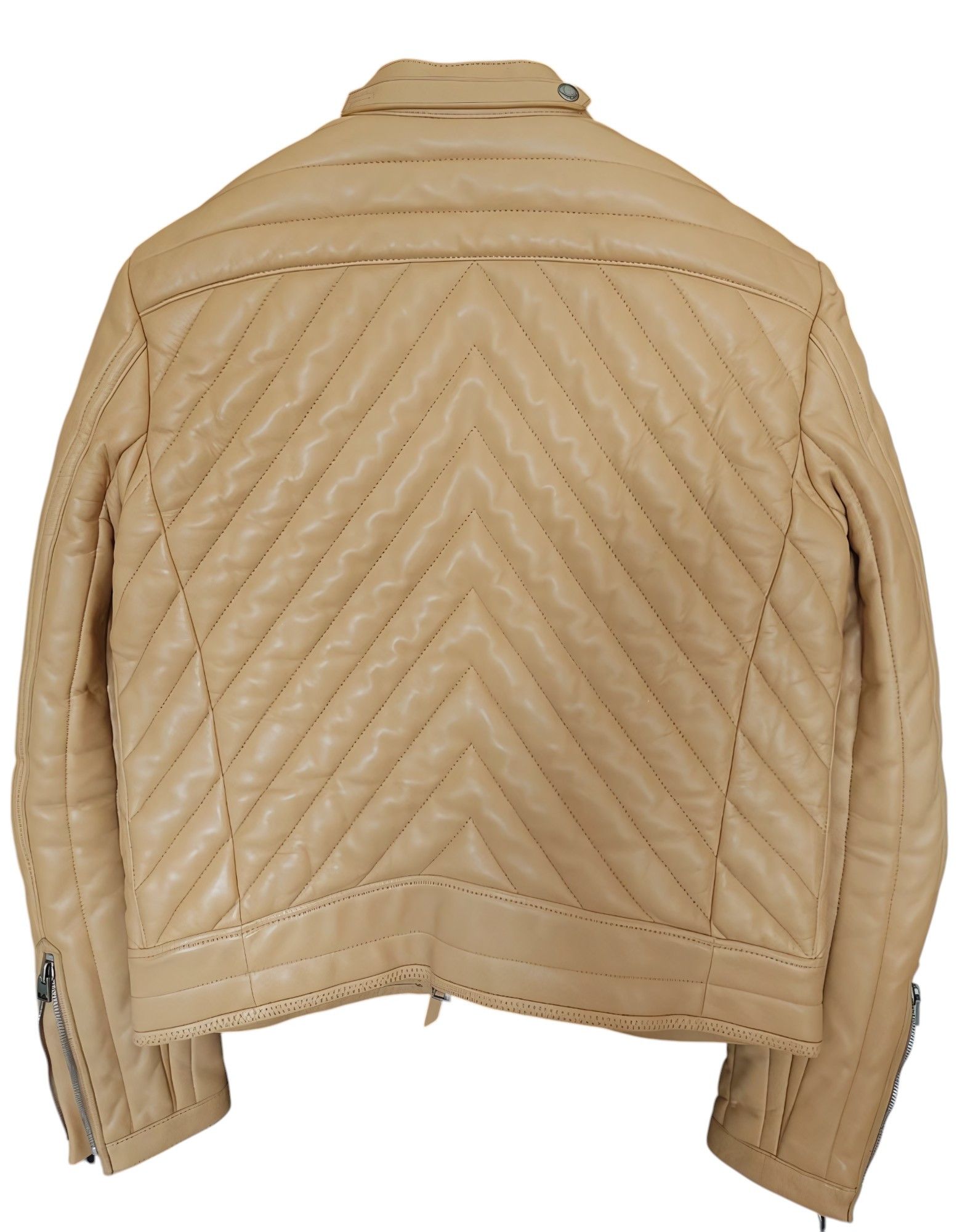 Tom Ford QUILTED LEATHER BIKER JACKET Size US M / EU 48-50 / 2 - 9 Thumbnail