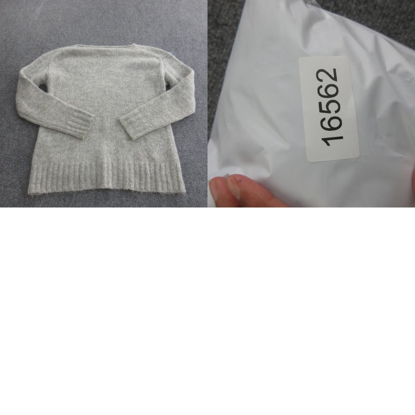 Nili Lotan Nili Lotan Sweater Womens Small Gray Alpaca Blend High Low Hem Knit Pullover Crew Neck Raglan Sleeve Solid Vintage No Size S / US 4 / IT 40 - 8 Thumbnail