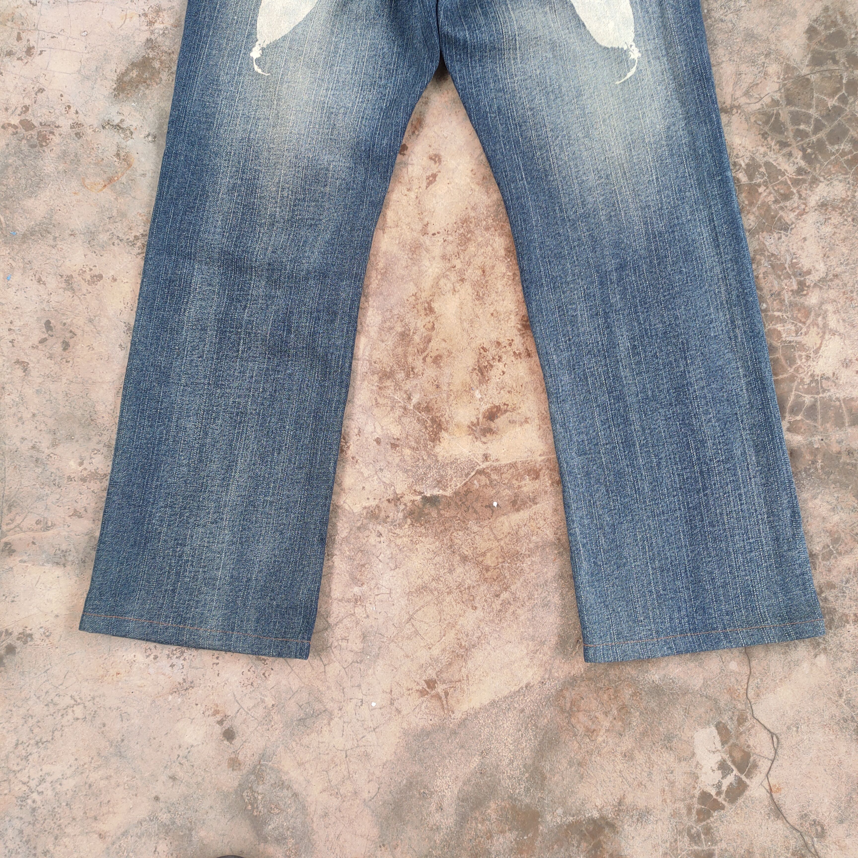 Japanese Brand VINTAGE JAPANESE WING FADED DISTRESSED JEANS PANTS Size US 33 - 9 Thumbnail