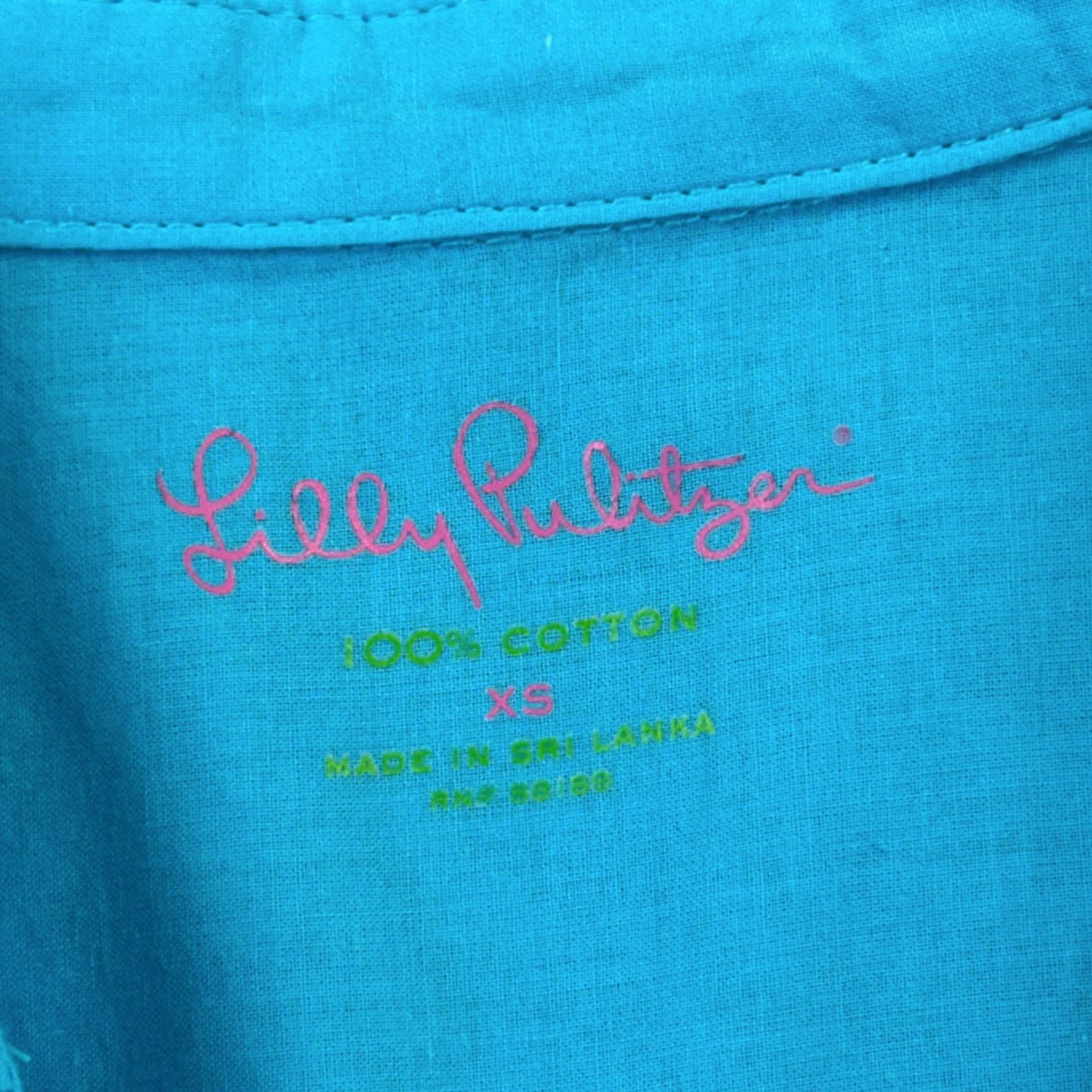 Lilly Pulitzer Lilly Pulitzer Shirt Women's XS Blue Anna Maria Long Sleeve Button Down Size XS / US 0-2 / IT 36-38 - 5 Thumbnail