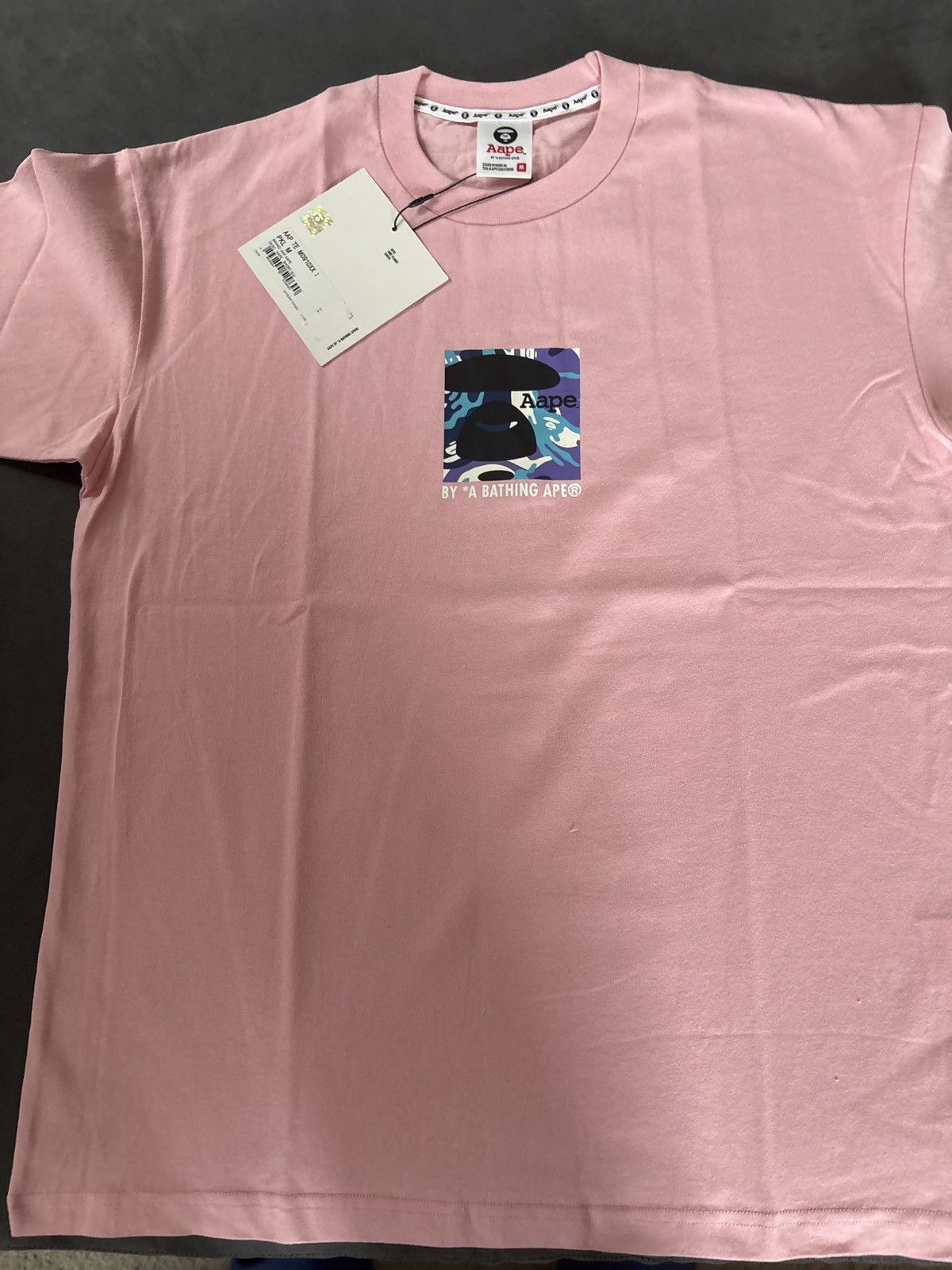 Aape × Bape Aape t-shirt pink purple and blue ape face Size US S / EU 44-46 / 1 - 4 Thumbnail