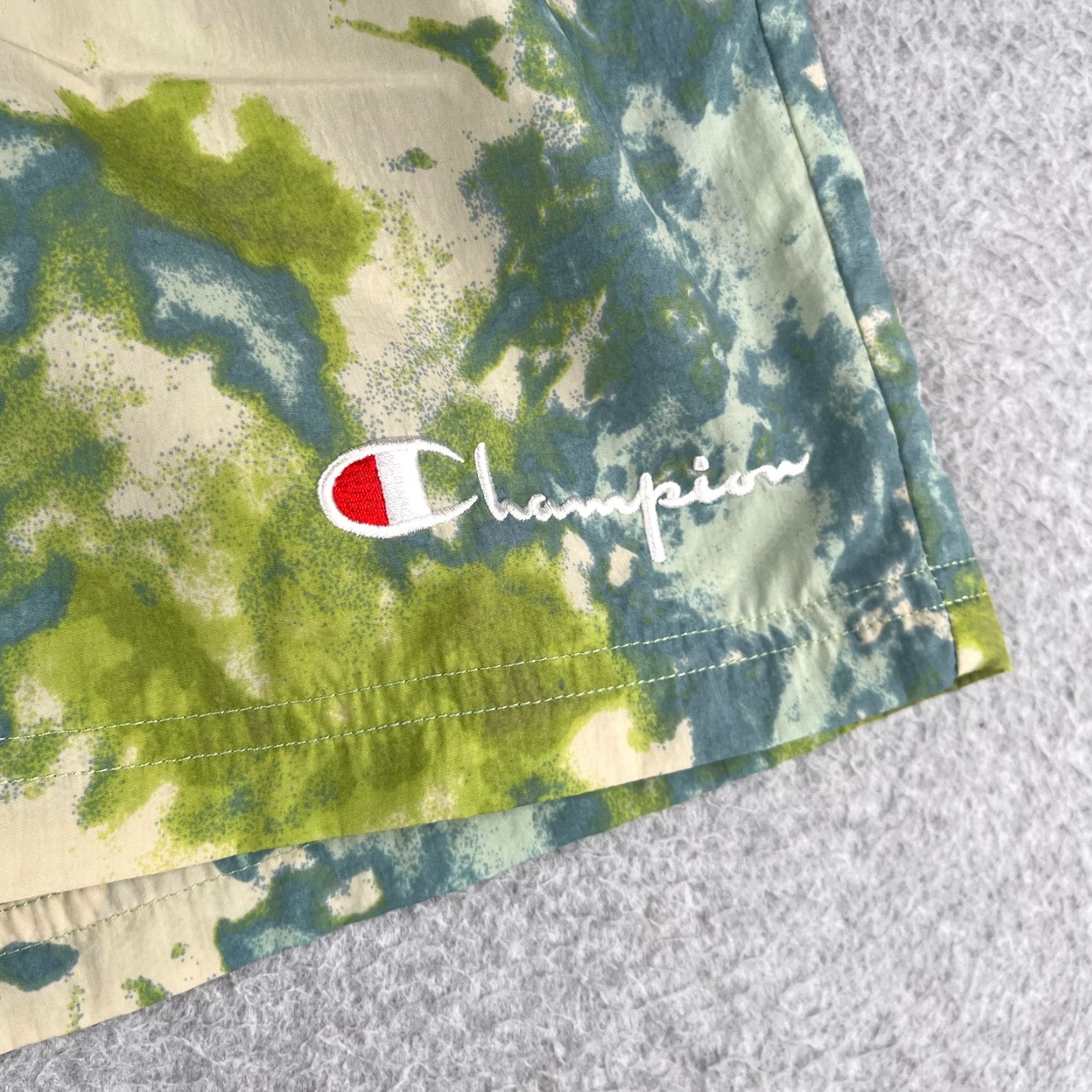 Champion Champion Swim Trunks Mens Large Green Camo Lined Board Shorts Beach Surfing Men's Regular L Size US 33 - 2 Thumbnail