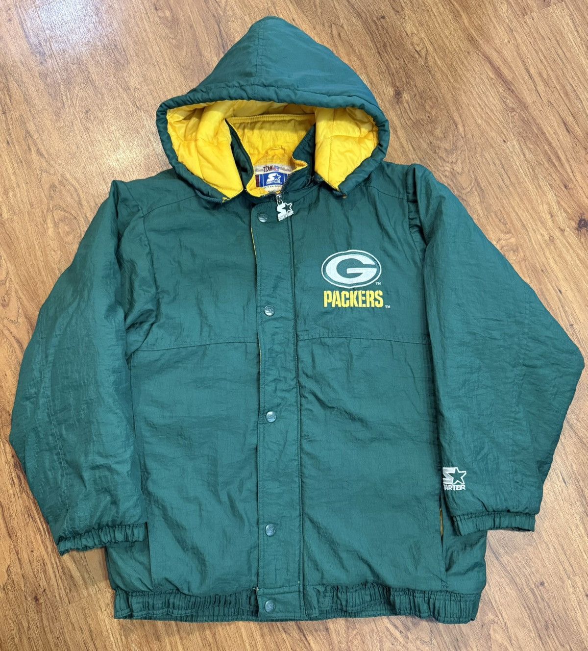 Starter Vintage 90’s Green Bay Packers Starter Jacket Puffer Quilted Size US L / EU 52-54 / 3 - 2 Thumbnail