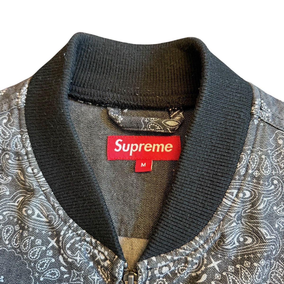 Supreme Ss13 paisley print denim bomber jacket Size US M / EU 48-50 / 2 - 2 Thumbnail
