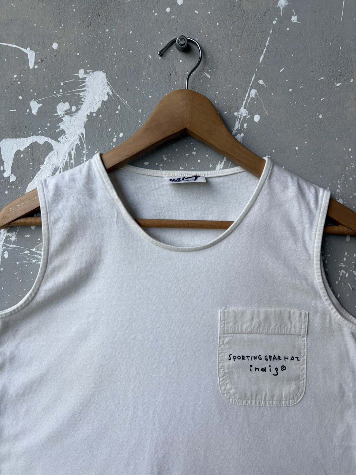 Hai Sporting Gear Vintage Hai Sporting Gear Issey Miyake Indigo Sleeveless Tee Size US XS / EU 42 / 0 - 1 Thumbnail