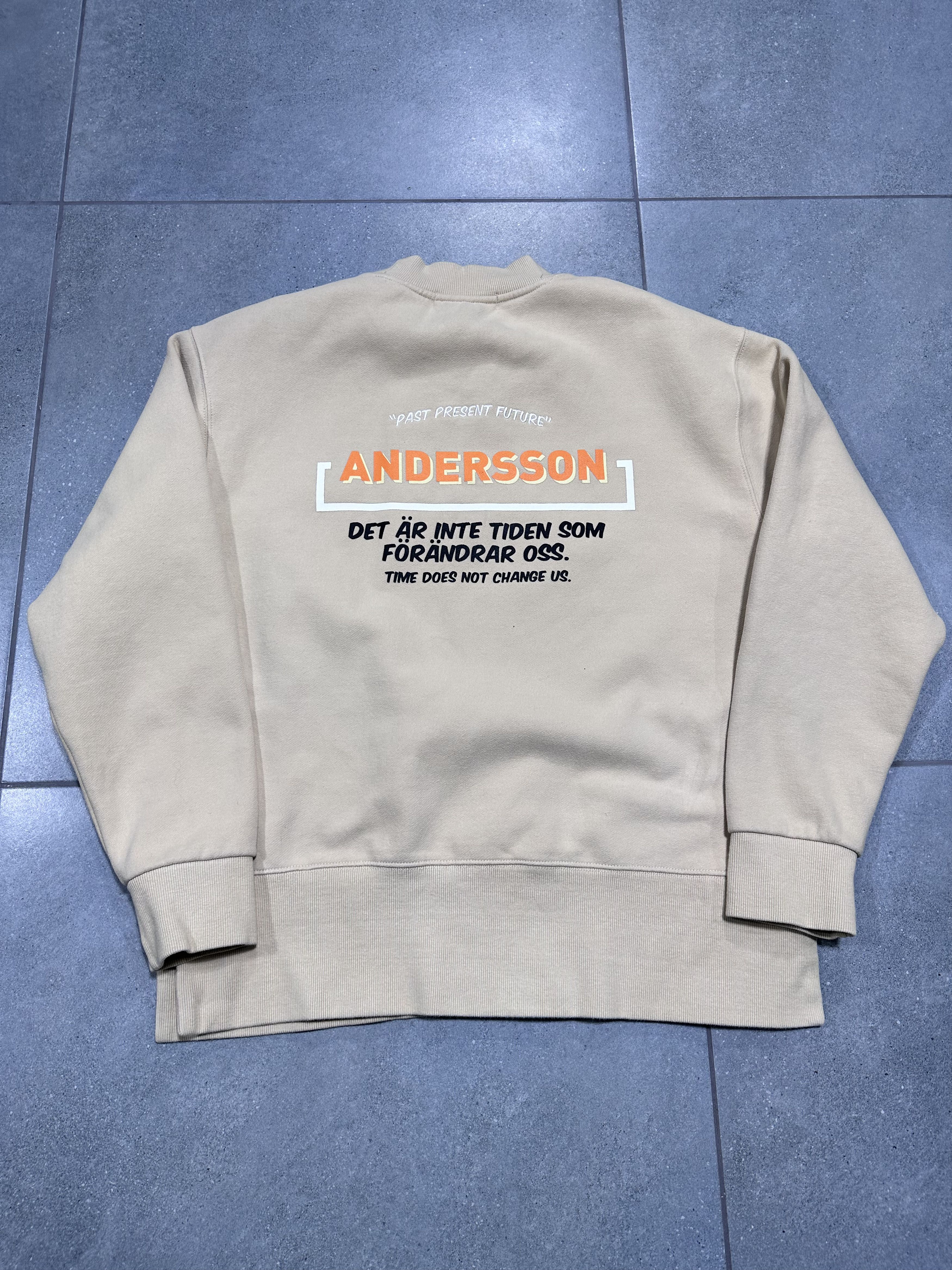 image of Andersson Bell Anderson Bell Time Does Not Change Us Crewneck in Bleu, Men's (Size Large)