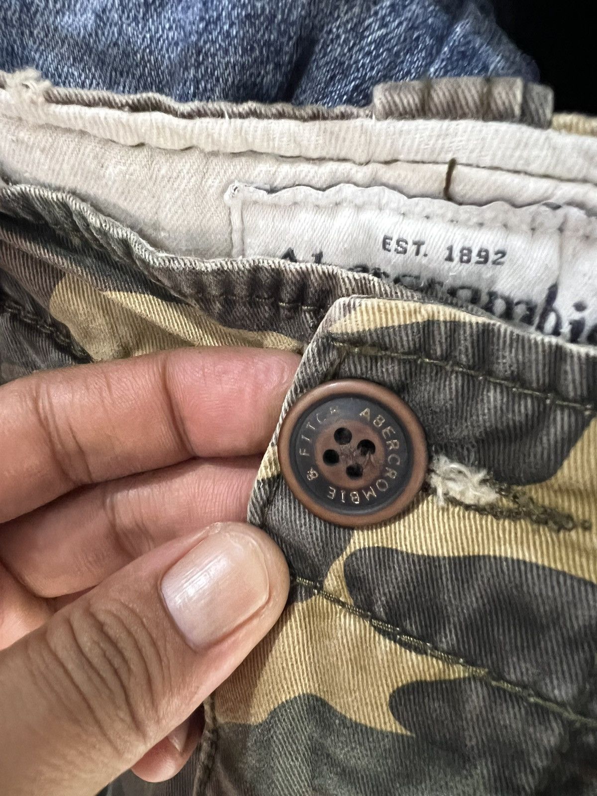 Abercrombie & Fitch 🔥Vintage Abercrombie & Fitch Camo Short Pant Cargo Size US 31 - 10 Thumbnail
