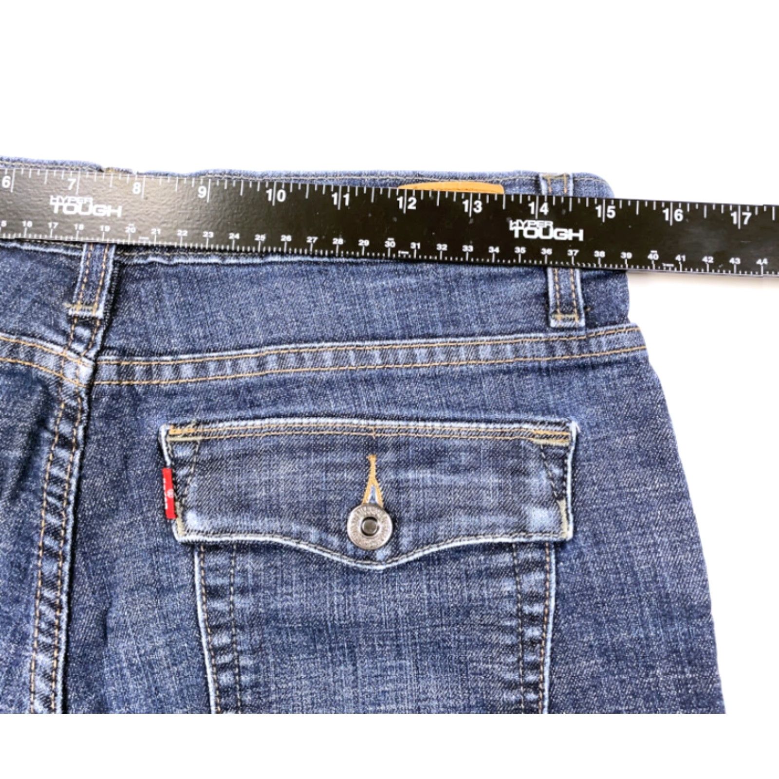 Levi's Levi's 512 Jeans Boot Cut Perfectly Slimming Medium Blue Wash Cotton Stretch 10 Women Size 32" / US 10 / IT 46 - 6 Thumbnail