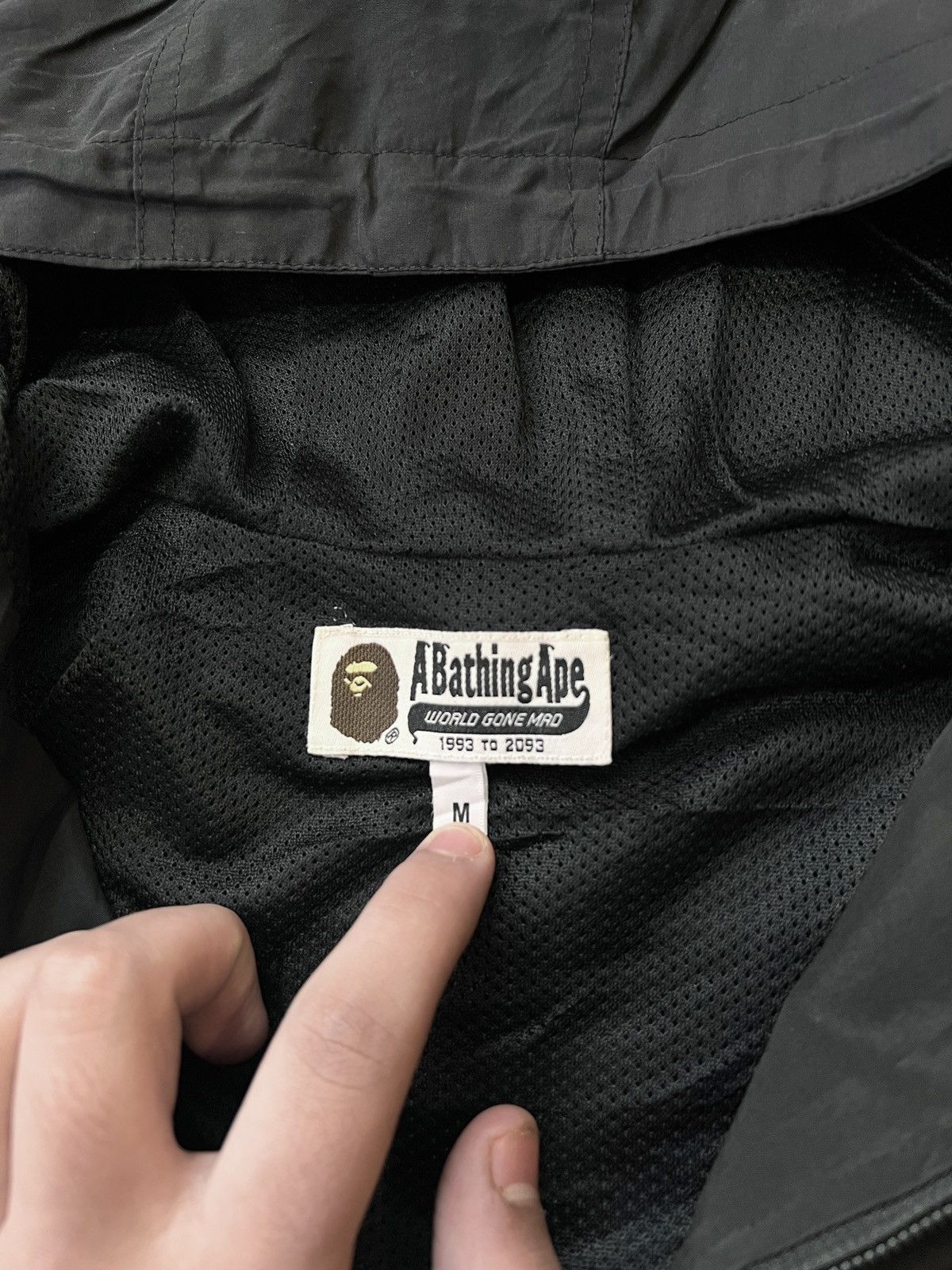Bape Bape Tape Line Side Stripe Jacket (Black/White) Size US M / EU 48-50 / 2 - 7 Thumbnail