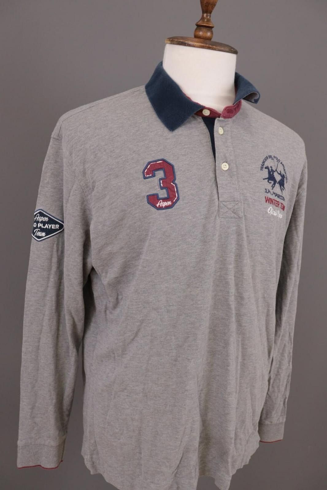 La Martina La Martina Buenos Aires Gray Winted Team Polo Shirt Size XXL Size US XXL / EU 58 / 5 - 7 Thumbnail
