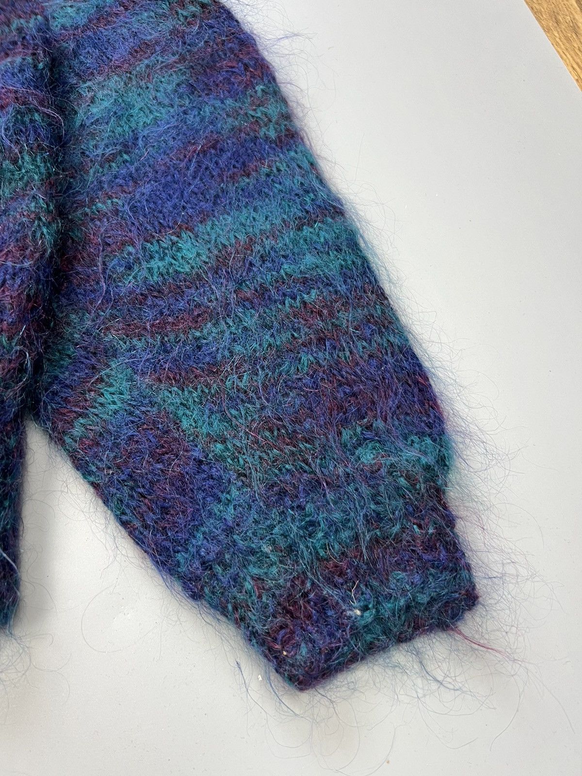 Japanese Brand Blue mohair boxy cardigan Size US S / EU 44-46 / 1 - 7 Thumbnail