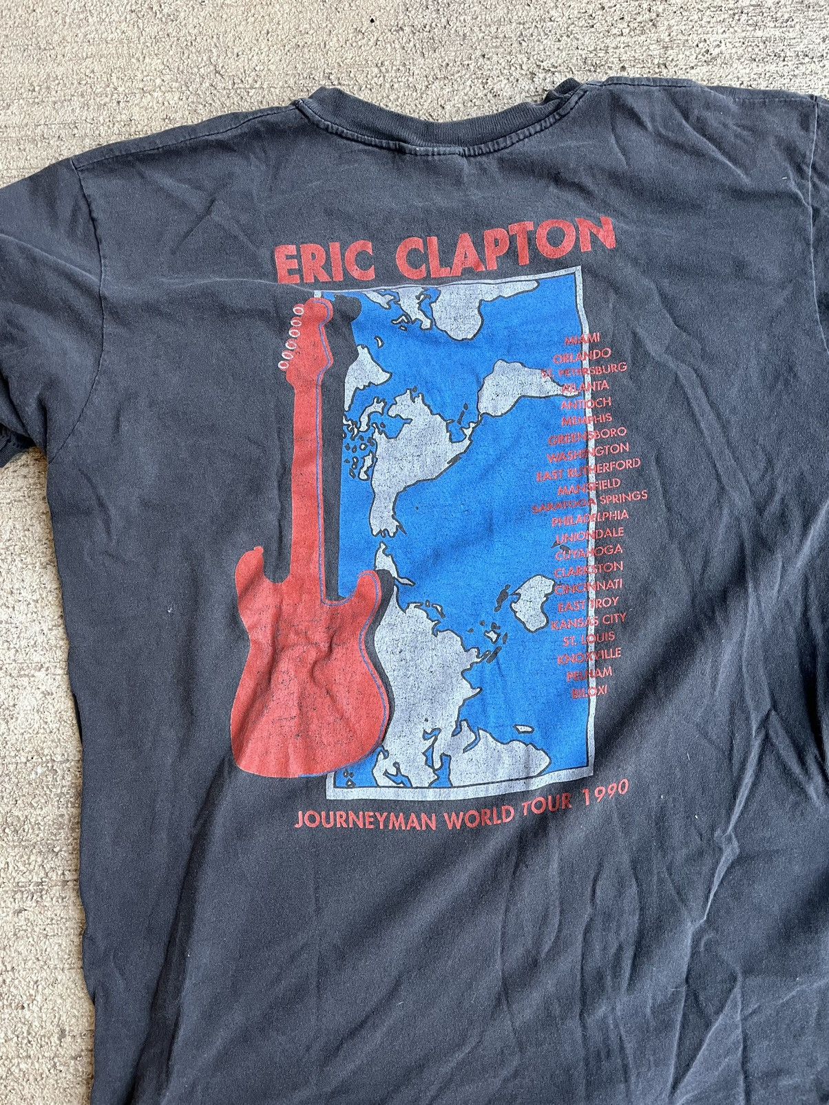 Band Tees × Vintage Vintage 1990 Eric Clapton tour tee Size US L / EU 52-54 / 3 - 2 Thumbnail