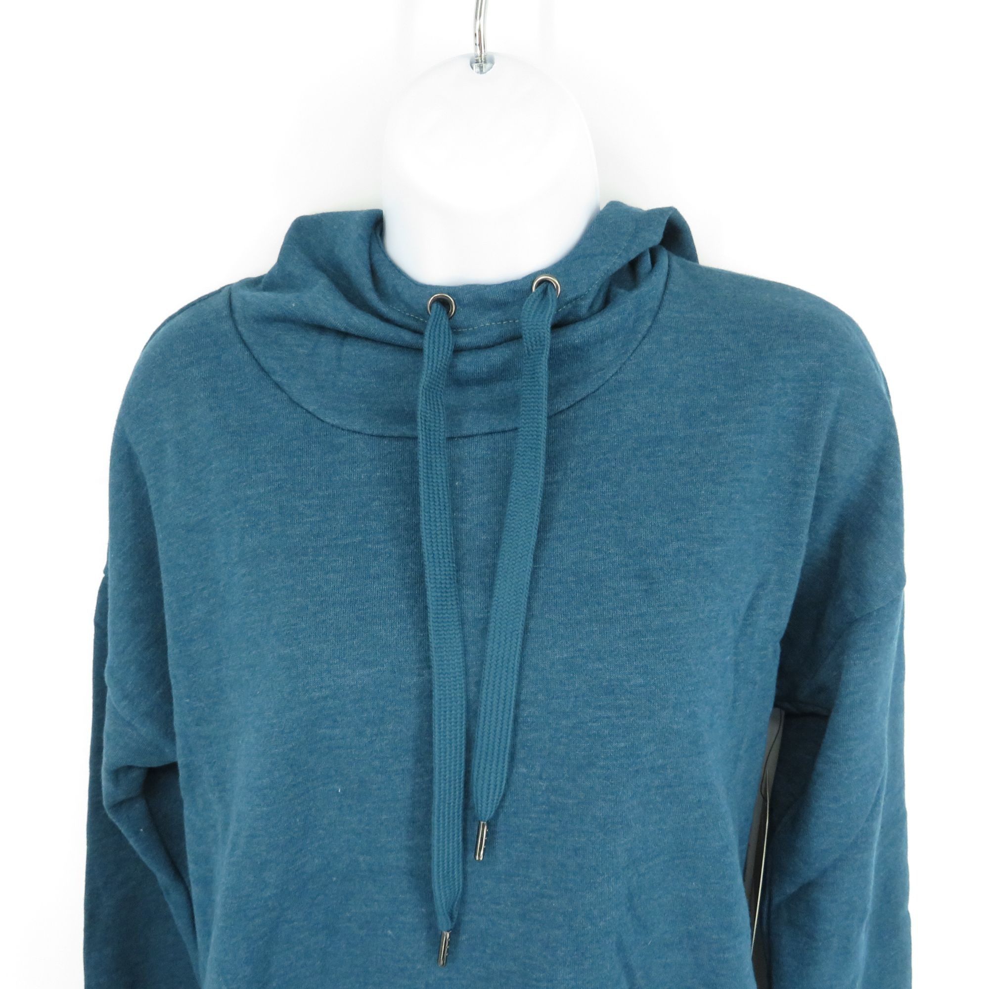 Other 90 Degree By Reflex Women's Teal Blue Hooded Sweatshirt L NW Size L / US 10 / IT 46 - 3 Thumbnail