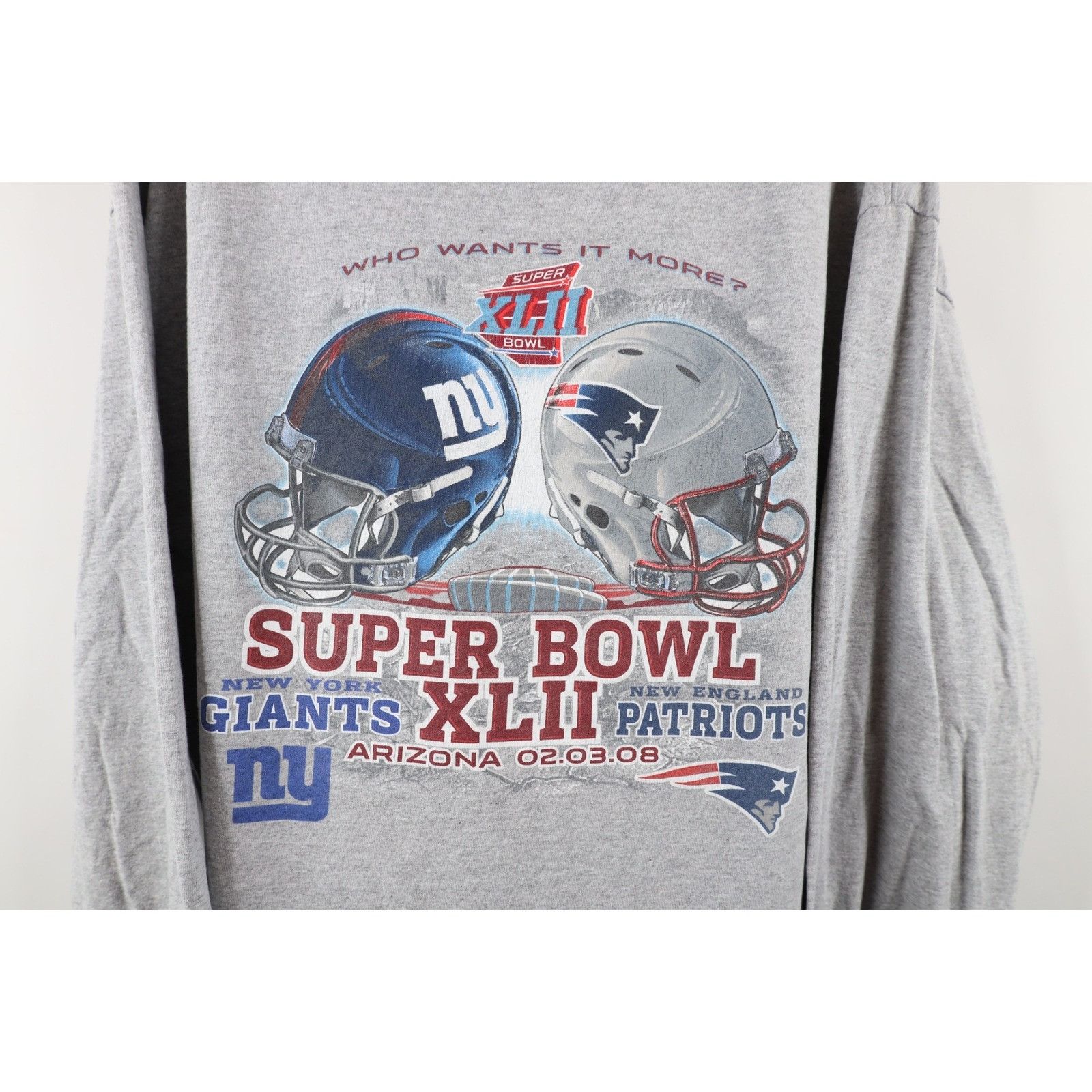 Vintage Vintage Super Bowl XLII New England Patriots T-Shirt Size US XL / EU 56 / 4 - 4 Thumbnail