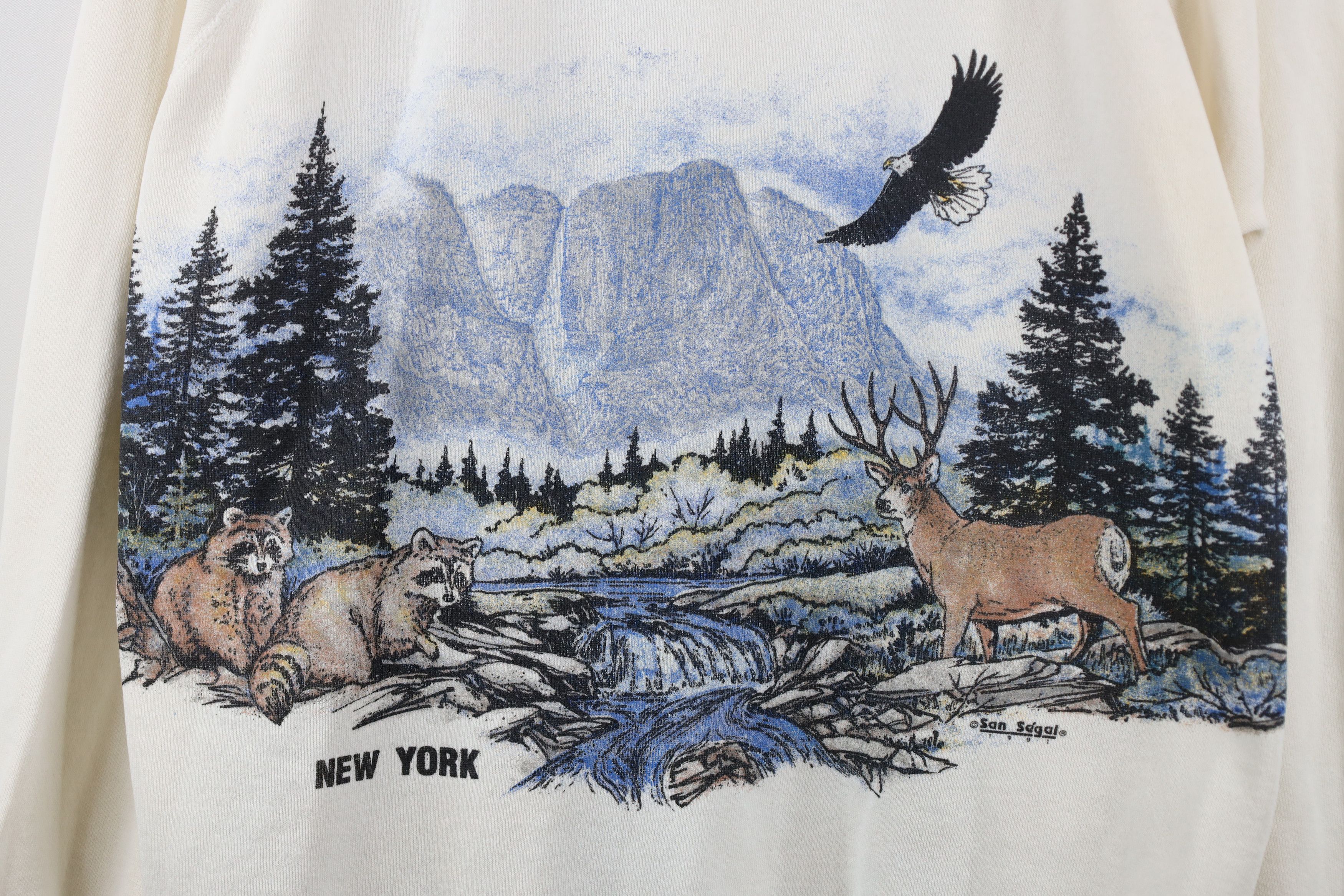 Vintage Vintage 90s Streetwear Nature All Over Print Sweatshirt USA Size US XL / EU 56 / 4 - 4 Thumbnail
