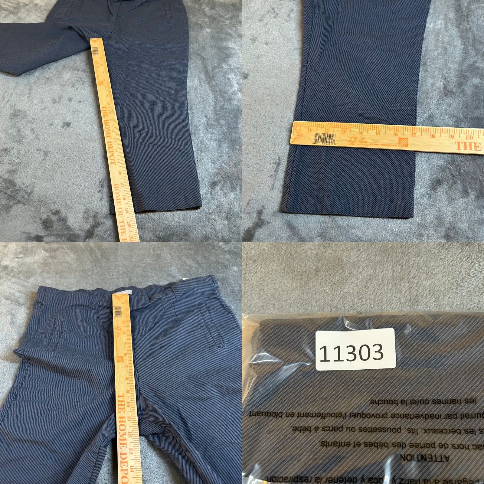 Vintage Maurices Cropped Pants Career Elastic Waist Pull On Blue Womens XL Pants Striped Wide-Leg Casual Workwear Mens?? Size 40" / US 18 - 8 Thumbnail