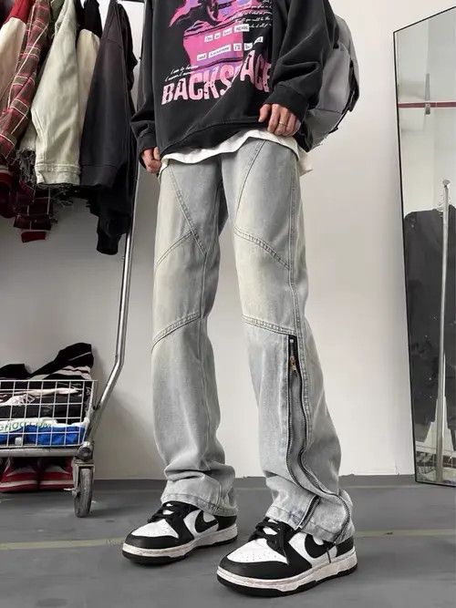 Japanese Brand Misuzu x Konno Light Blue High Street Vintage Loose Jeans Size US 31 - 3 Thumbnail