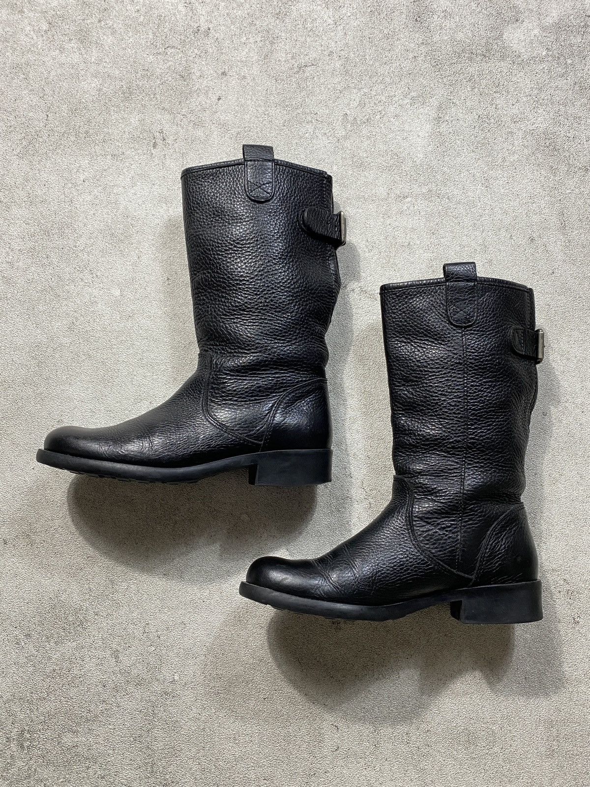 agnes b. 2000’s Agnes B. Riding Black Leather Boots Size US 8.5 / IT 38.5 - 6 Thumbnail