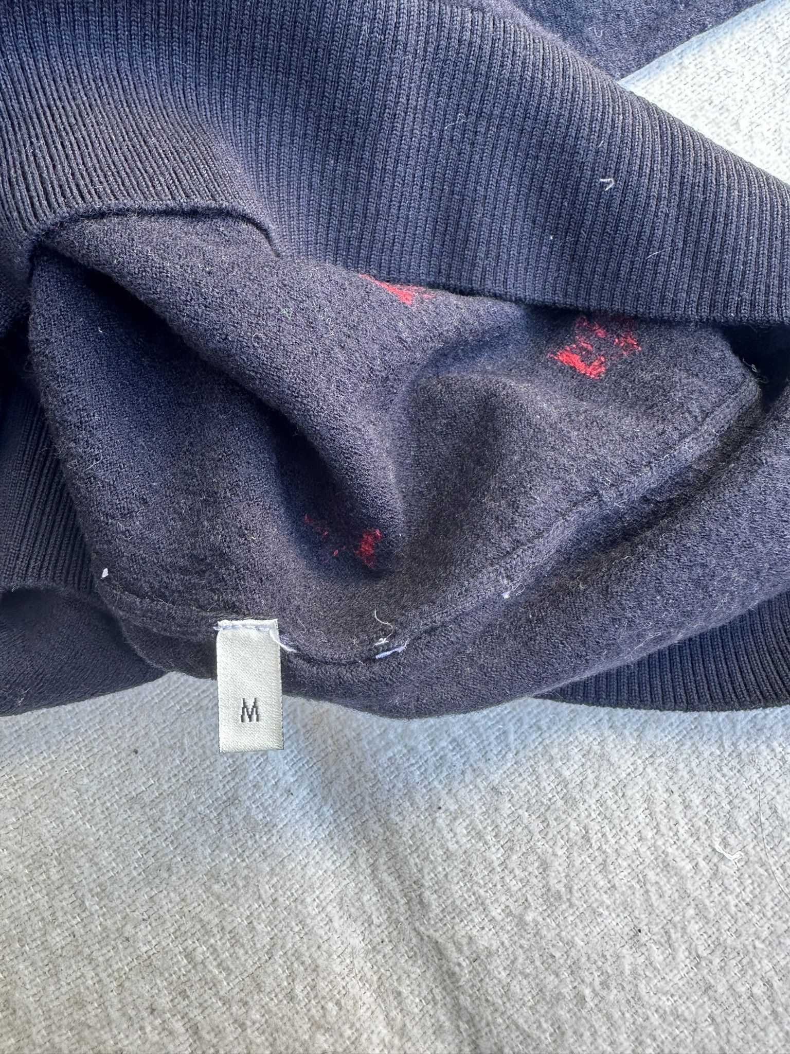 Gucci Gucci Sweater Red Bees Black Wool Size XS / US 0-2 / IT 36-38 - 8 Thumbnail
