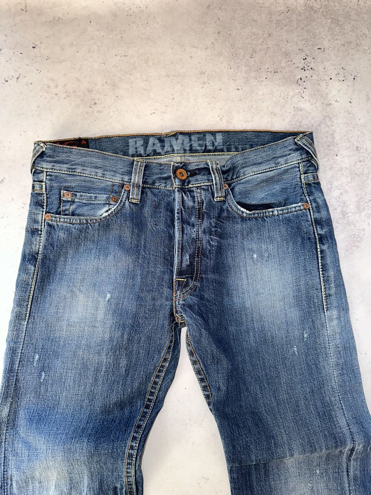 Evisu Vintage Evisu Ramen Baggy Denim Jeans Y2K 33 Size US 33 - 3 Thumbnail