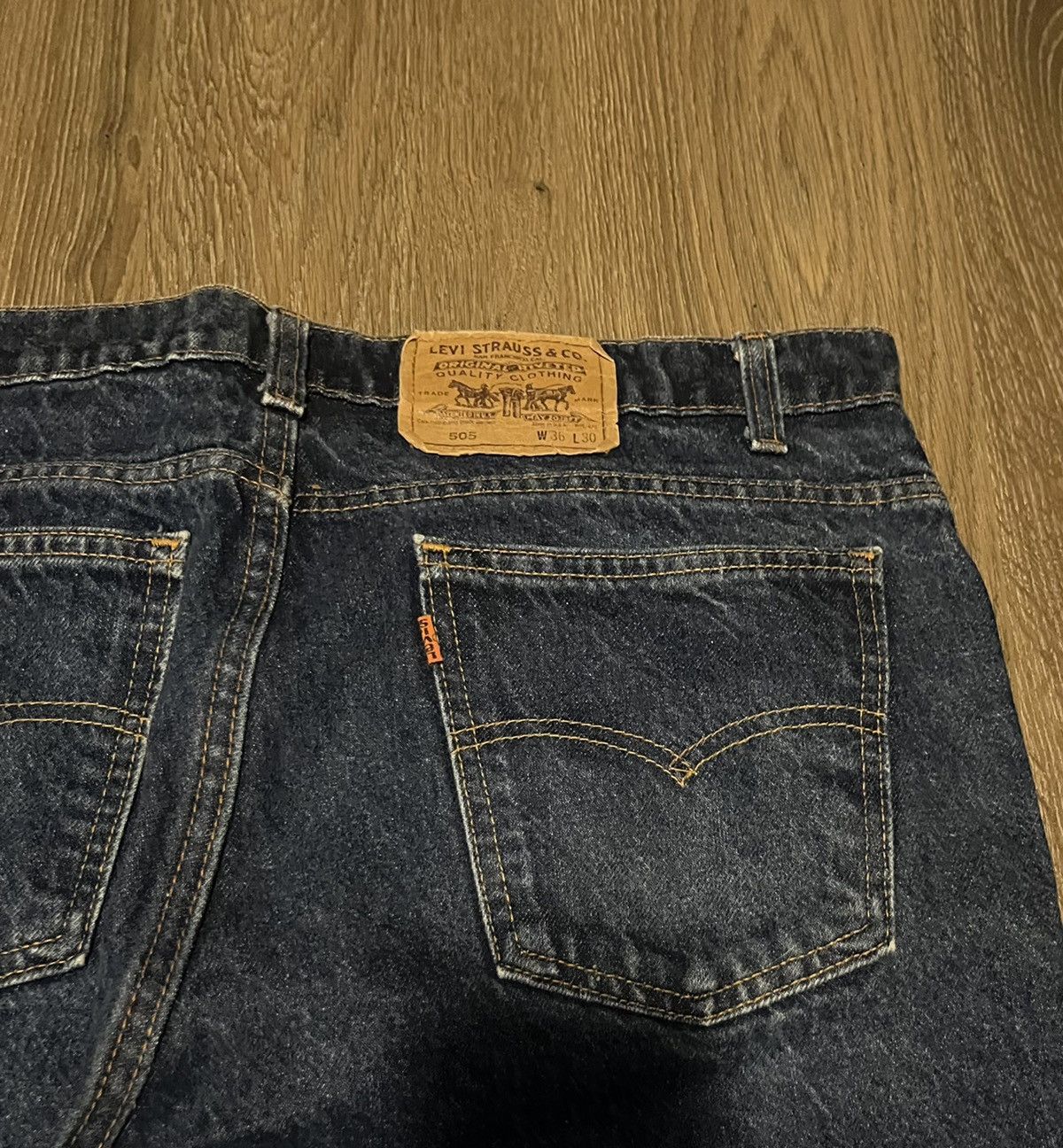 Levi's × Vintage Vintage 80s Levi’s 505 Orange Tab Denim Jeans Size US 35 - 3 Thumbnail