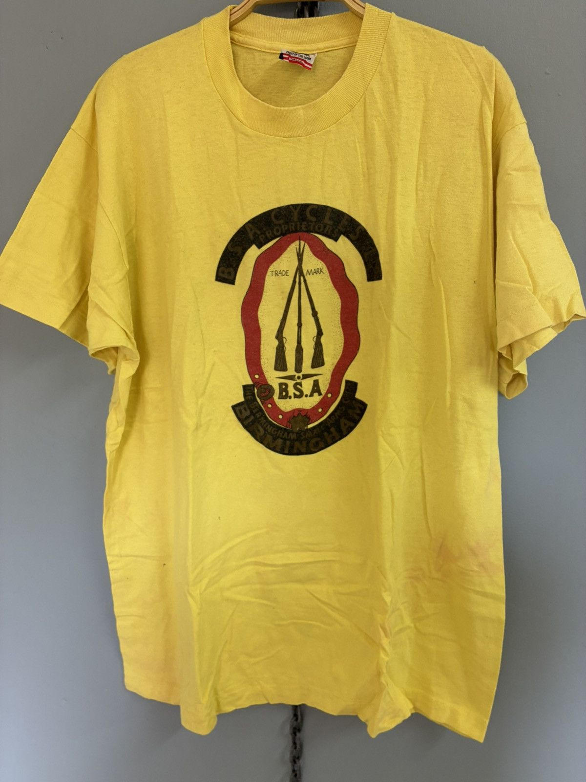 Vintage Vintage 90s BSA Motorcycle Goldstar t shirt Size US XL / EU 56 / 4 - 3 Thumbnail