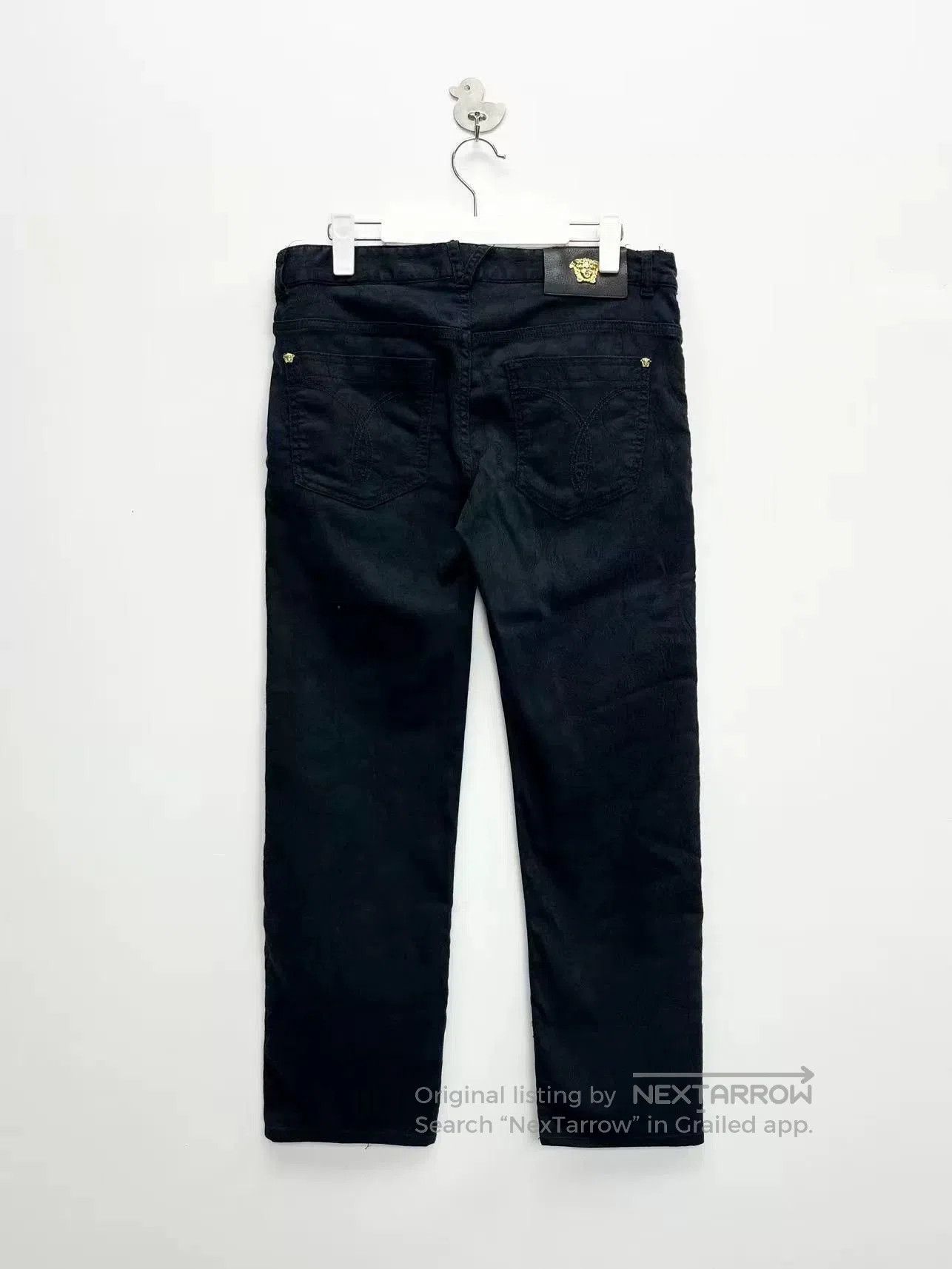 Versace Versace Black Medusa Leather Patch Jeans. Size US 38 / EU 54 - 2 Thumbnail