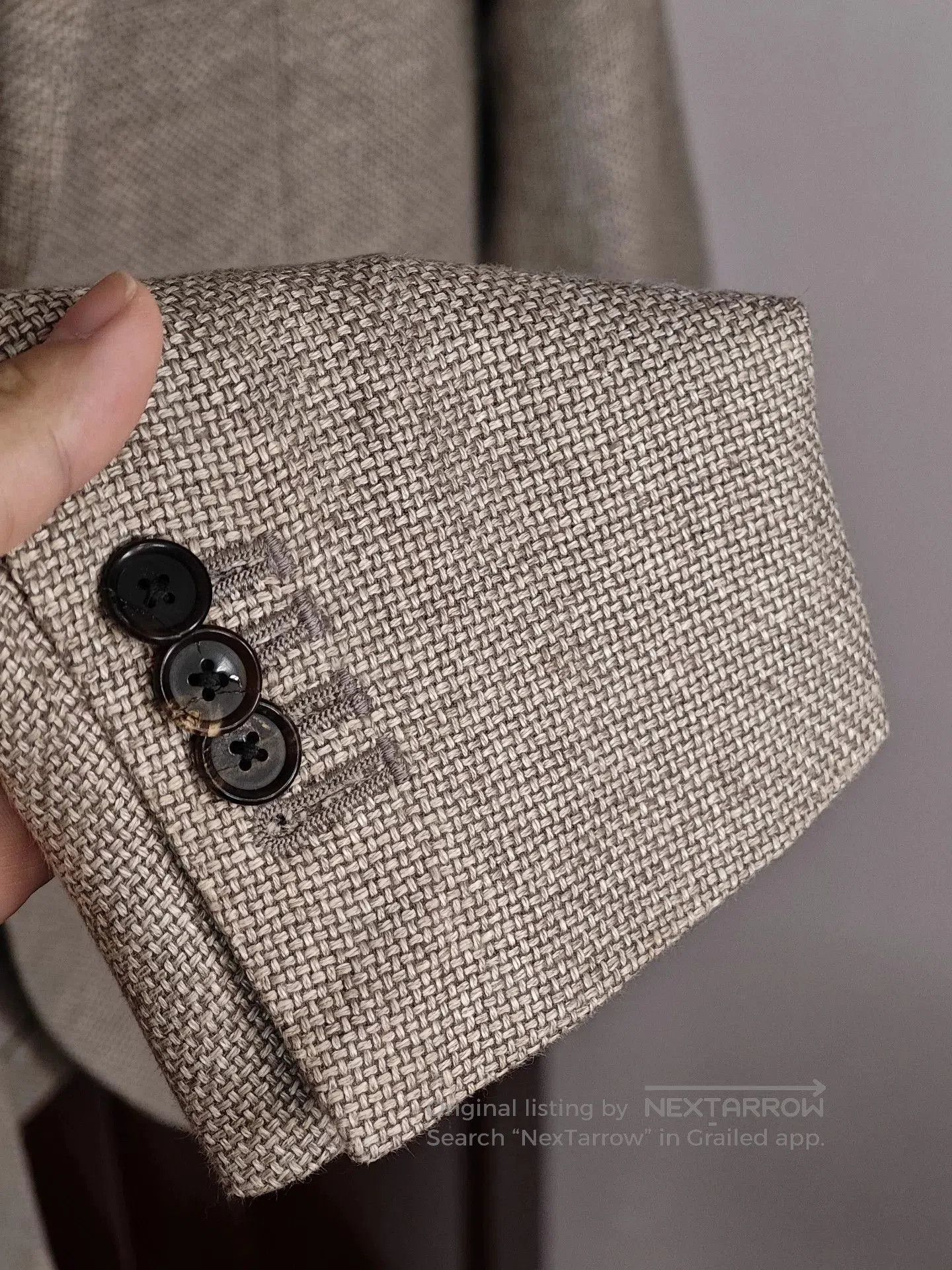 Tallia Custom Italian Linen Wool Suit. Size US S / EU 44-46 / 1 - 4 Thumbnail
