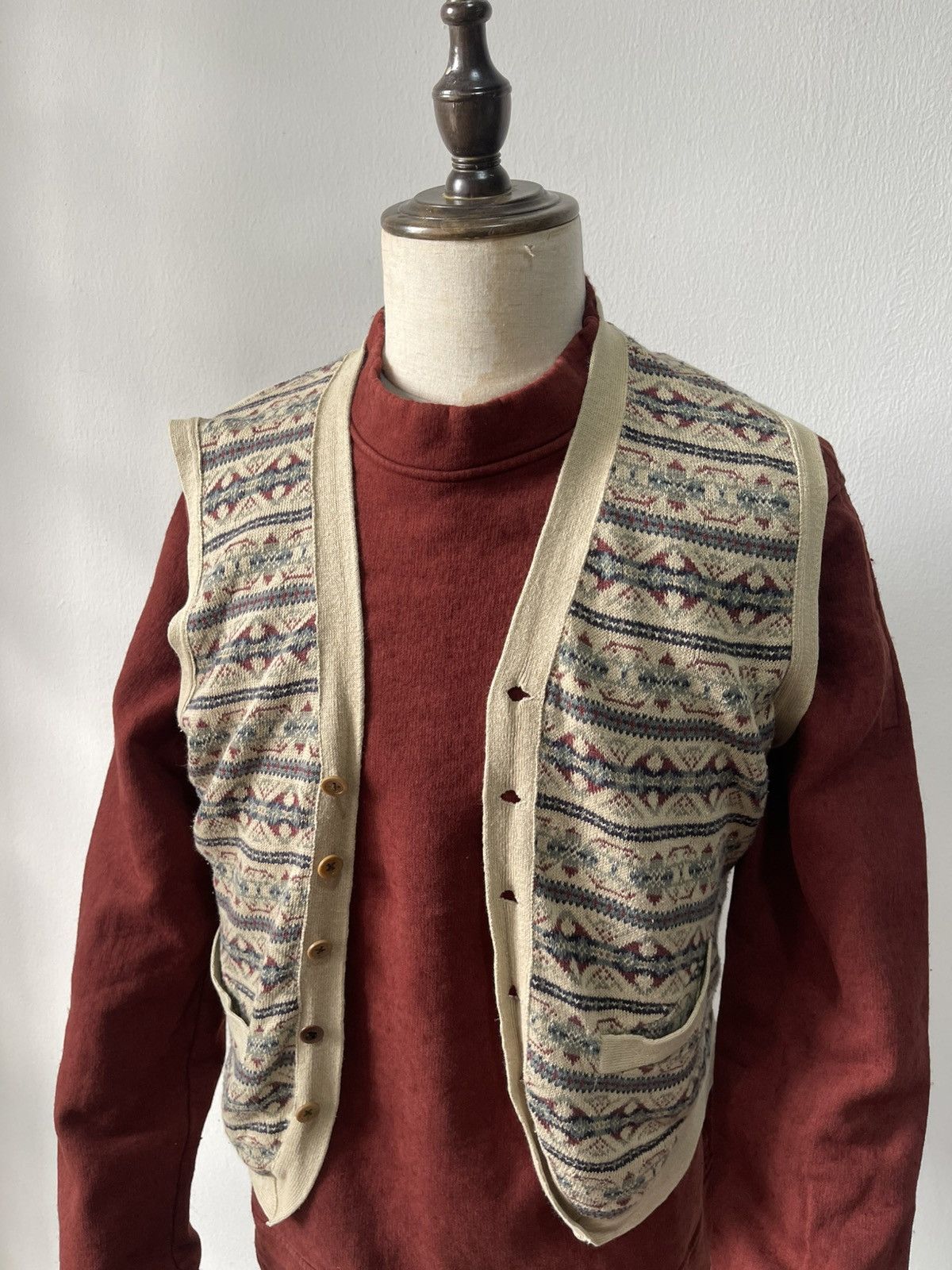 RRL Ralph Lauren Vintage RRL Fair Isle Cotton Vest C1 Size US M / EU 48-50 / 2 - 3 Thumbnail