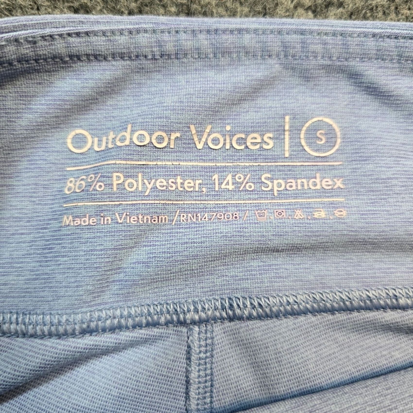Outdoor Voices Outdoor Voices Pants Womens Small Blue Stretch Cropped Pull On Athletic Casual Size 28" / US 6 / IT 42 - 3 Thumbnail