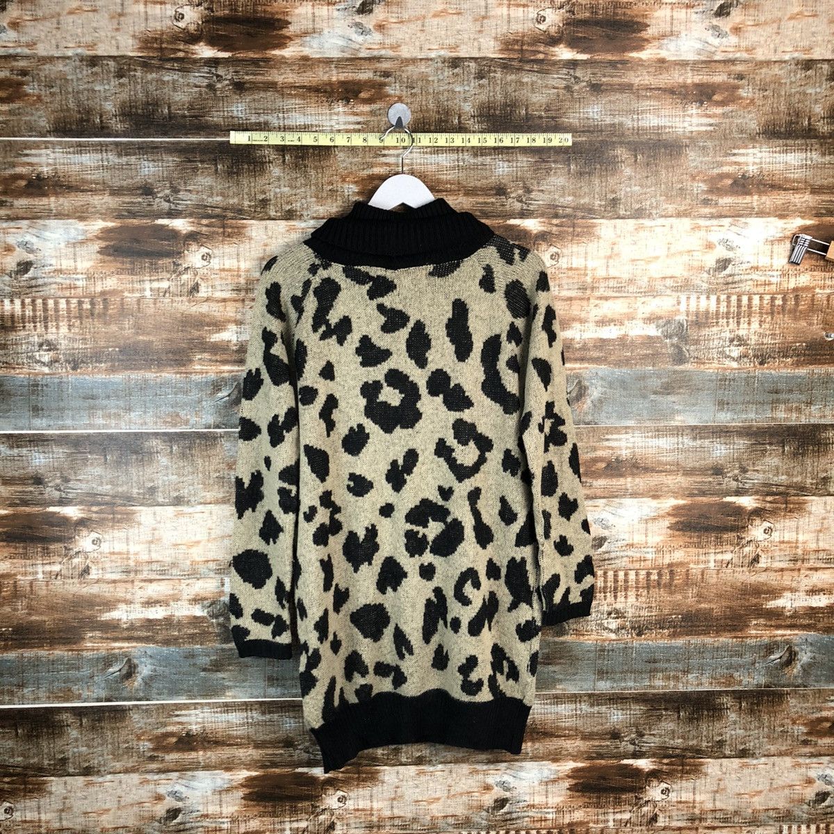 Homespun Knitwear × Japanese Brand Loola Loloars Leopard Turtle Neck Knitwear #A1964 Size US M / EU 48-50 / 2 - 12 Thumbnail