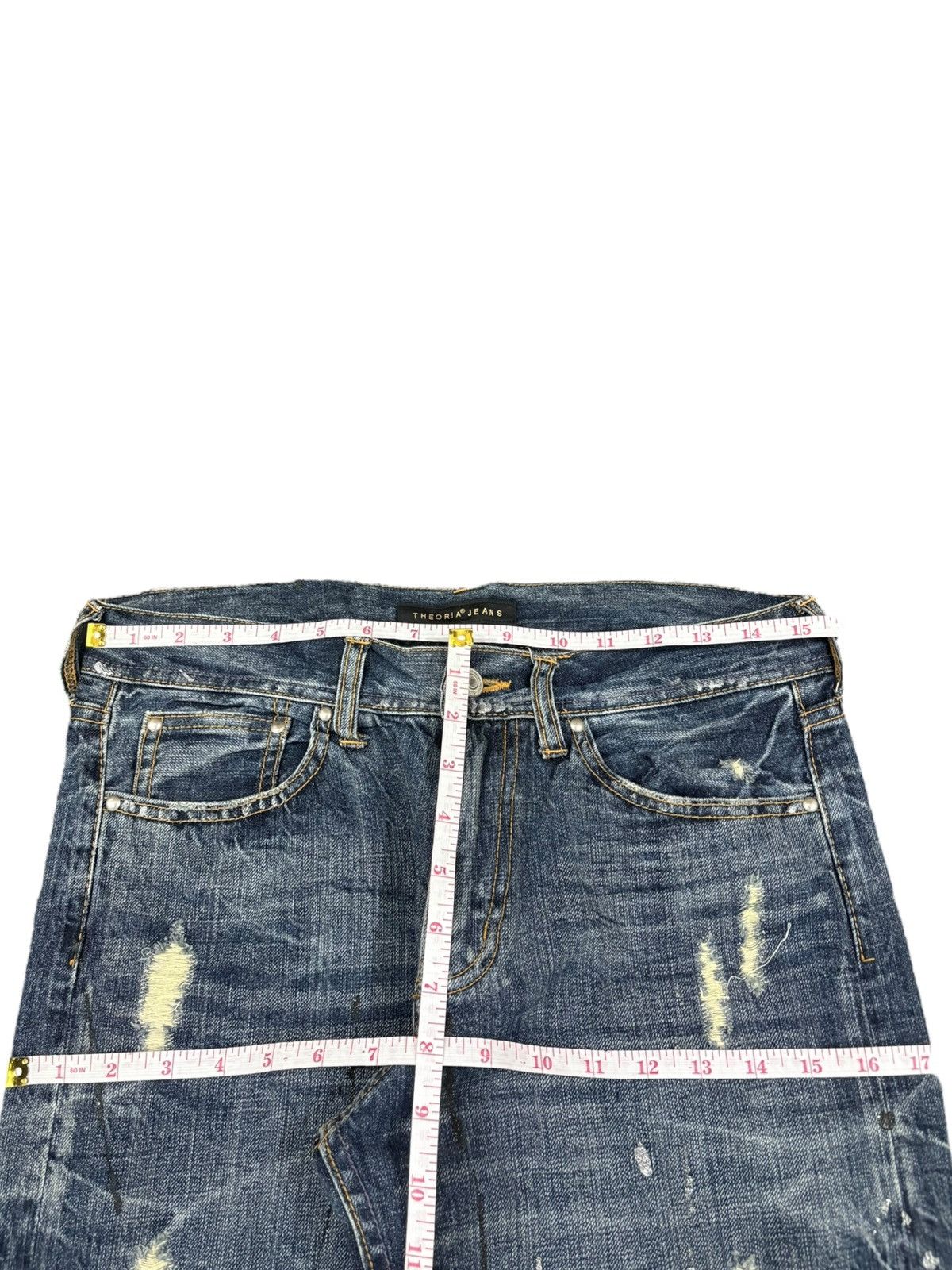 Japanese Brand Vintage Japanese Brand Paint Splattered Distress Loose Jeans Size 31" - 10 Thumbnail